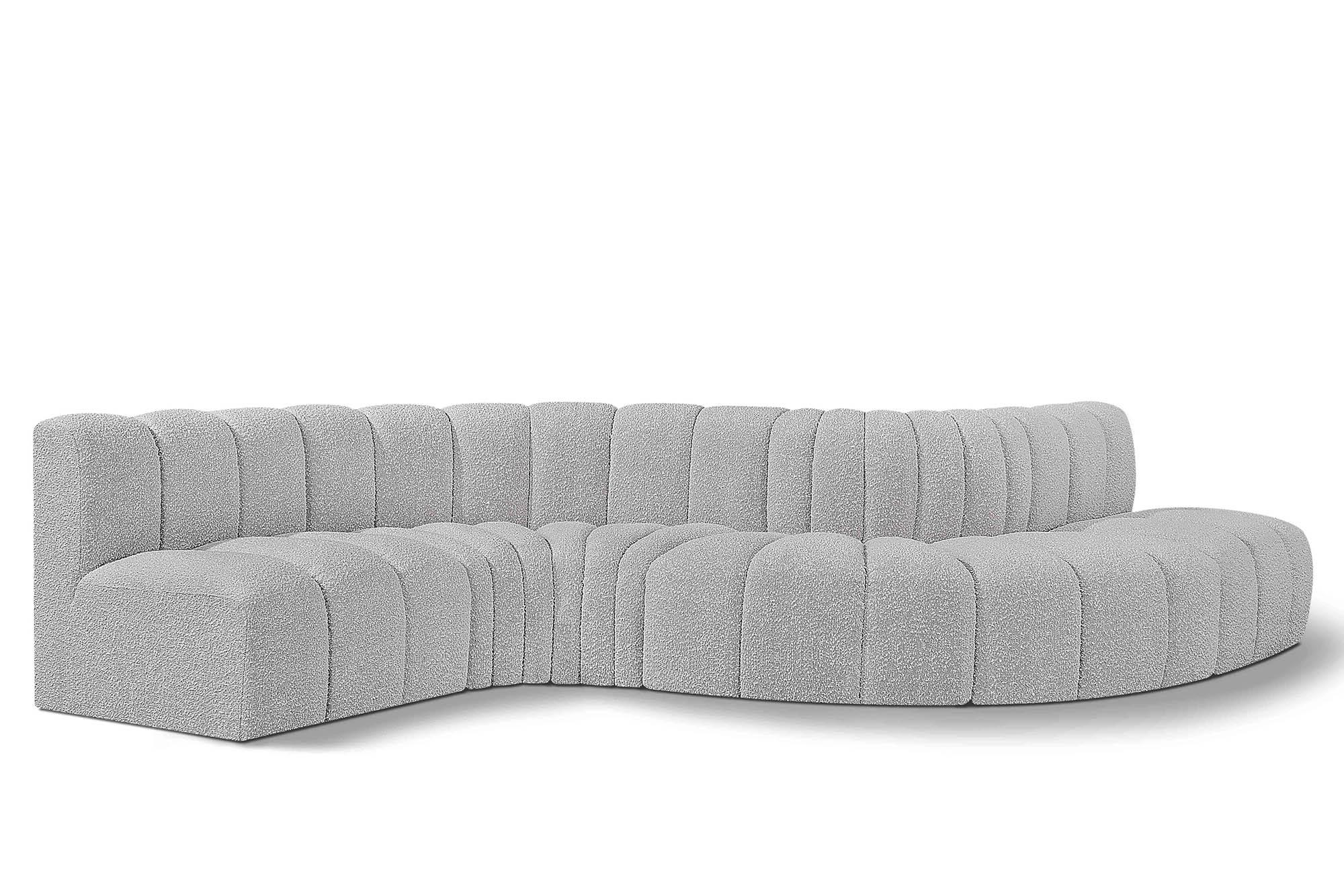 

    
Grey Boucle Channel Tufted Modular Sectional ARC 102Grey-S6A Meridian Modern
