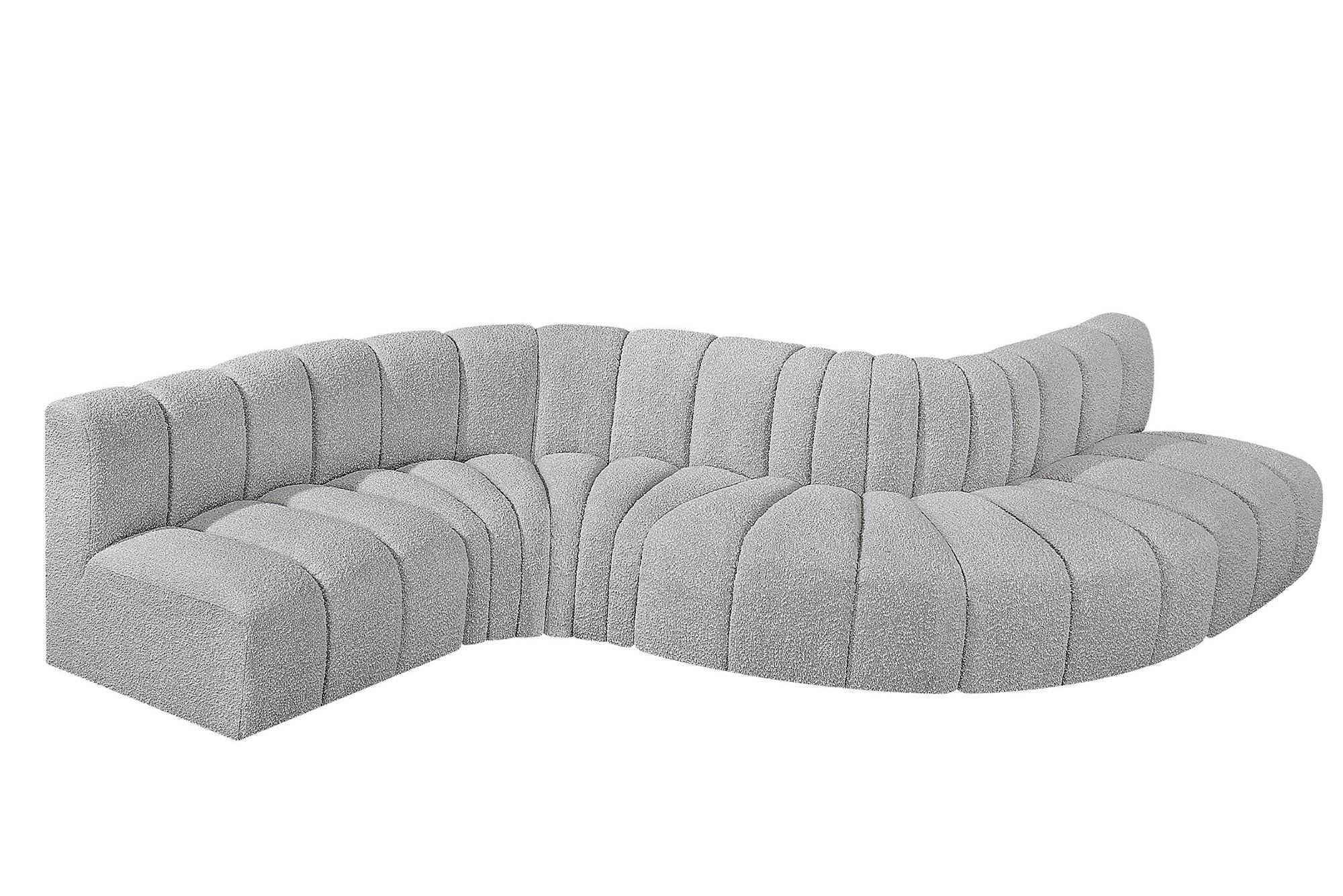 

        
Meridian Furniture ARC 102Grey-S6A Modular Sectional Sofa Gray Boucle 094308298238
