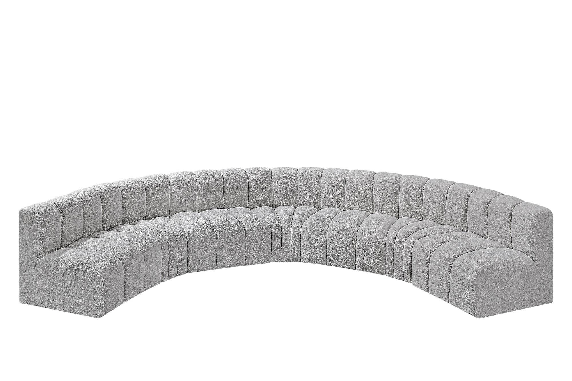 

        
Meridian Furniture ARC 102Grey-S7B Modular Sectional Sofa Gray Boucle 094308298283
