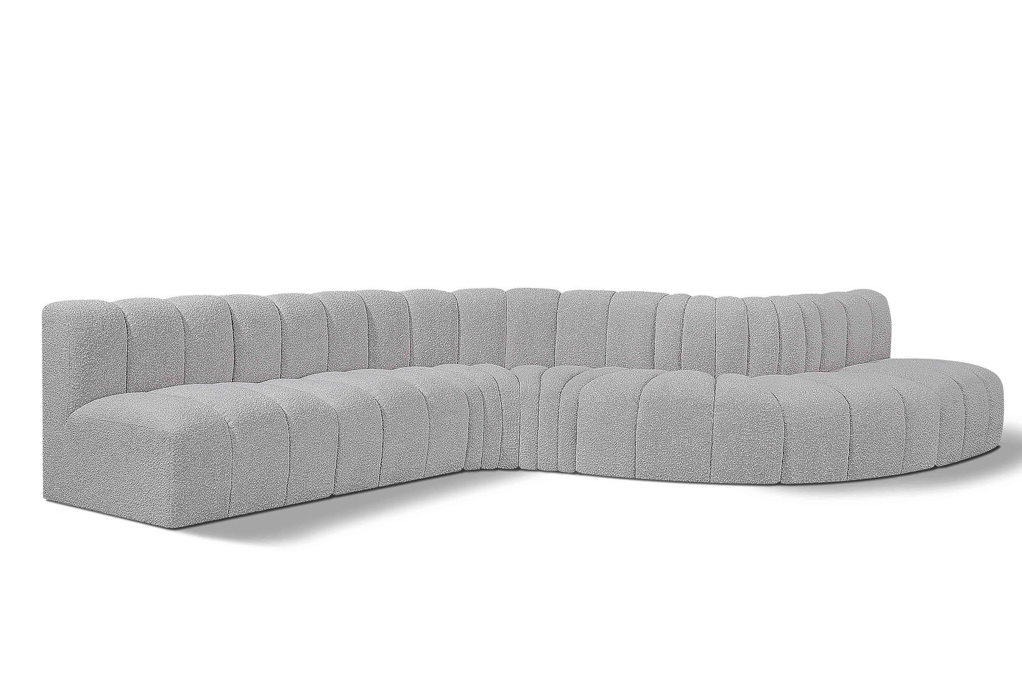 Contemporary, Modern Modular Sectional Sofa ARC 102Grey-S7C 102Grey-S7C in Gray 
