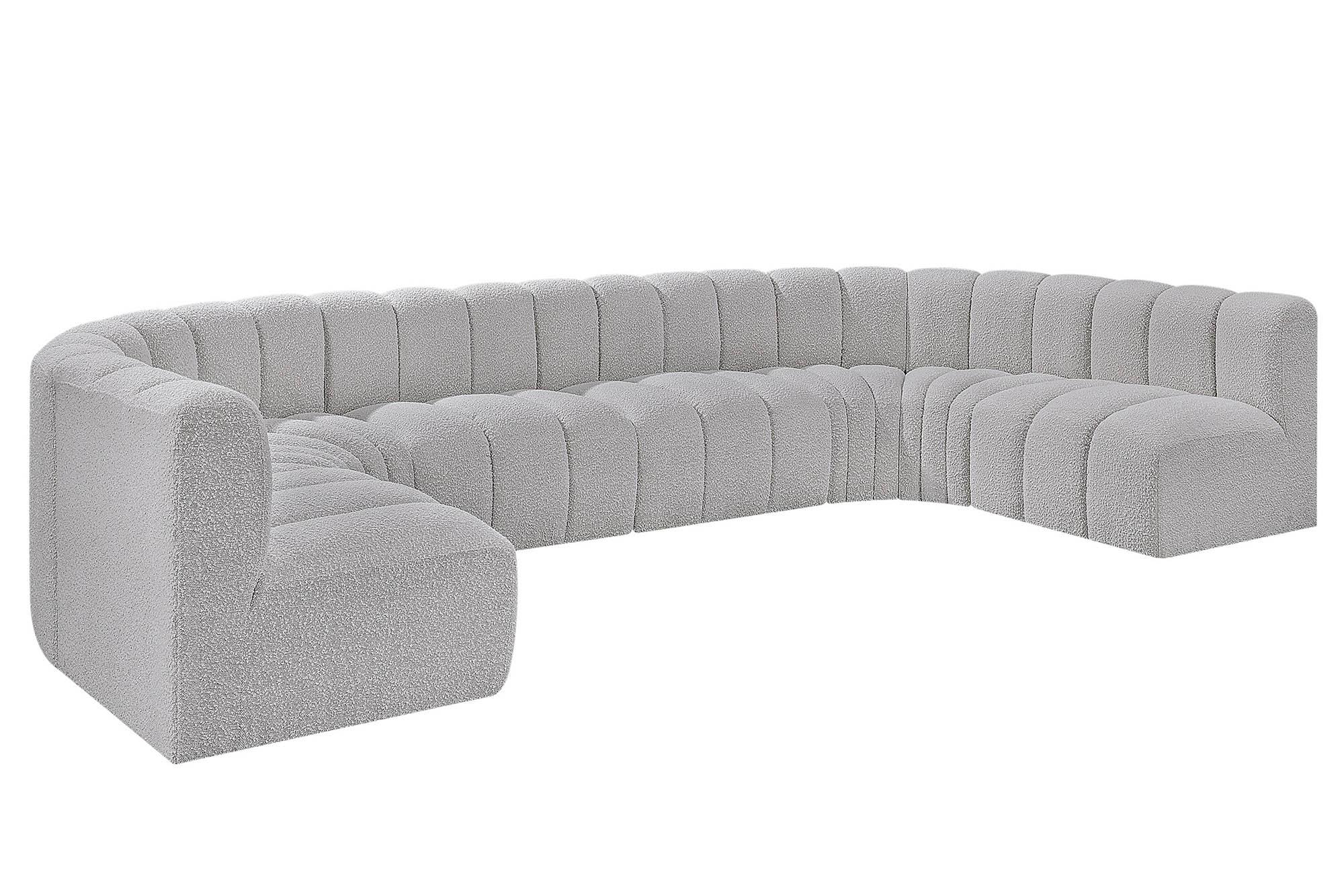 

    
Grey Boucle Channel Tufted Modular Sectional ARC 102Grey-S8A Meridian Modern
