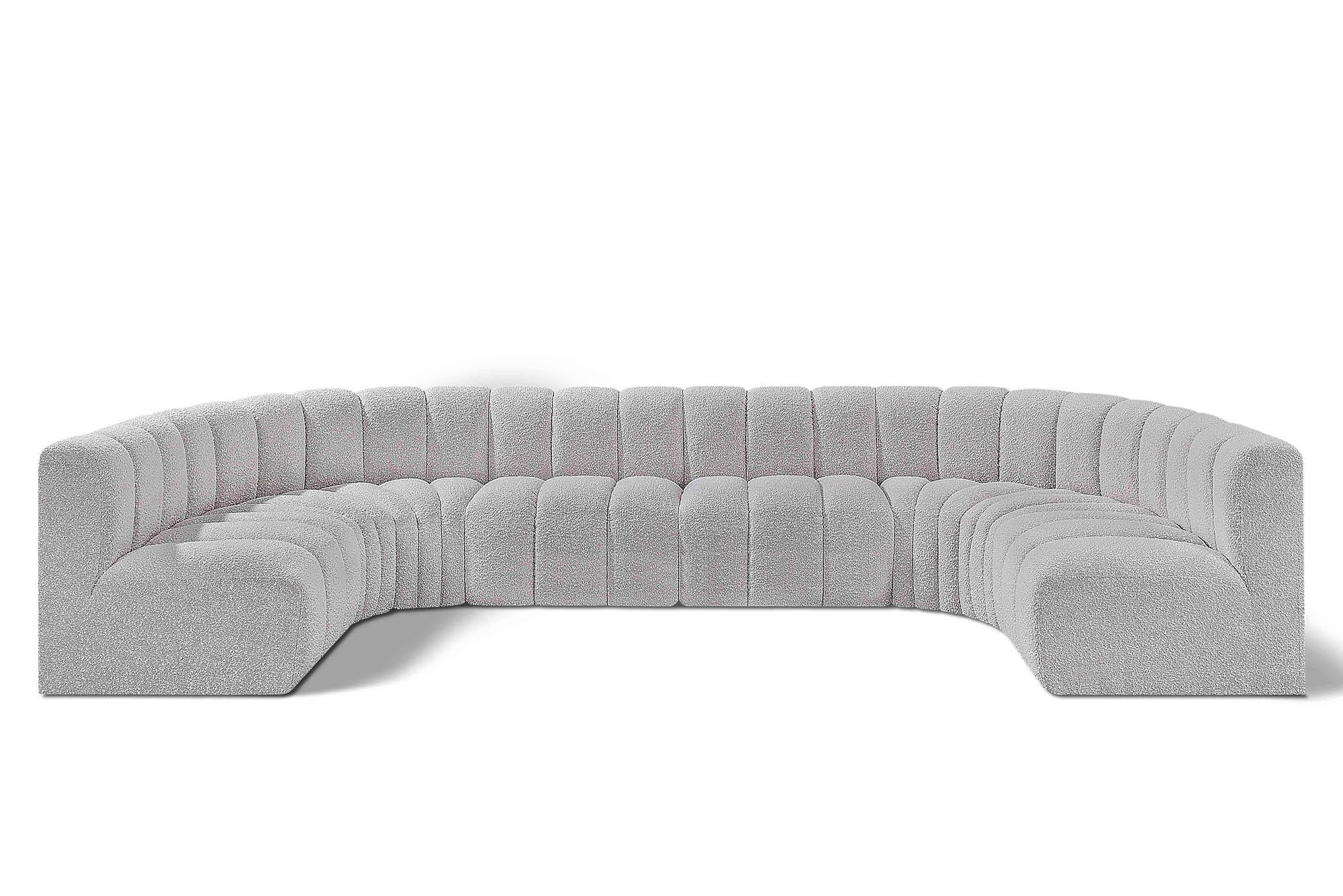 

        
Meridian Furniture ARC 102Grey-S8A Modular Sectional Sofa Gray Boucle 094308298306
