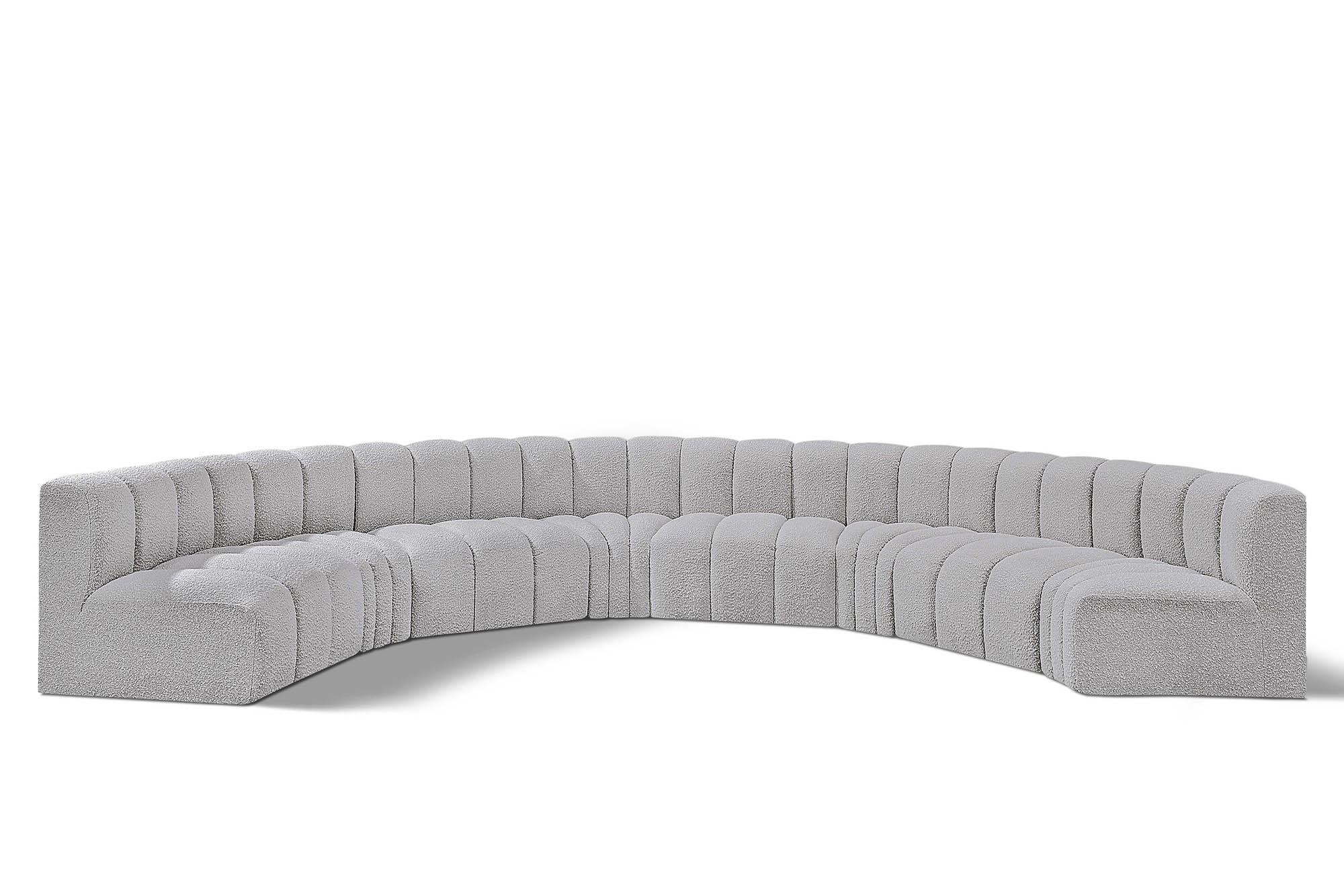 Contemporary, Modern Modular Sectional Sofa ARC 102Grey-S8B 102Grey-S8B in Gray 