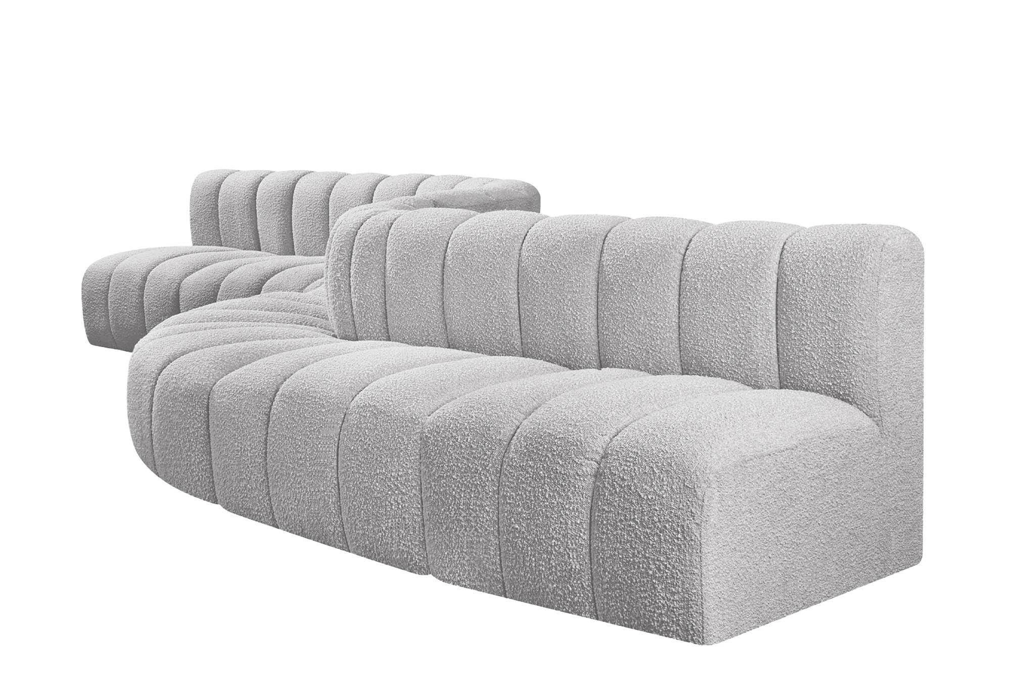 

        
Meridian Furniture ARC 102Grey-S8C Modular Sectional Sofa Gray Boucle 094308298320
