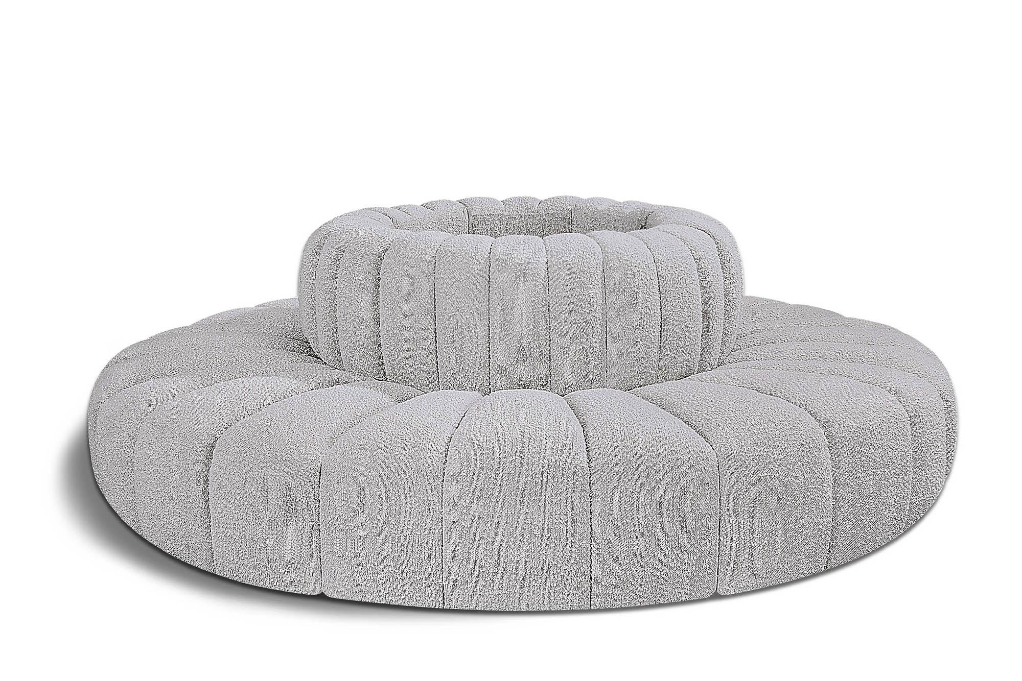 

    
Grey Boucle Channel Tufted Modular Sectional ARC 102Grey-S8D Meridian Modern
