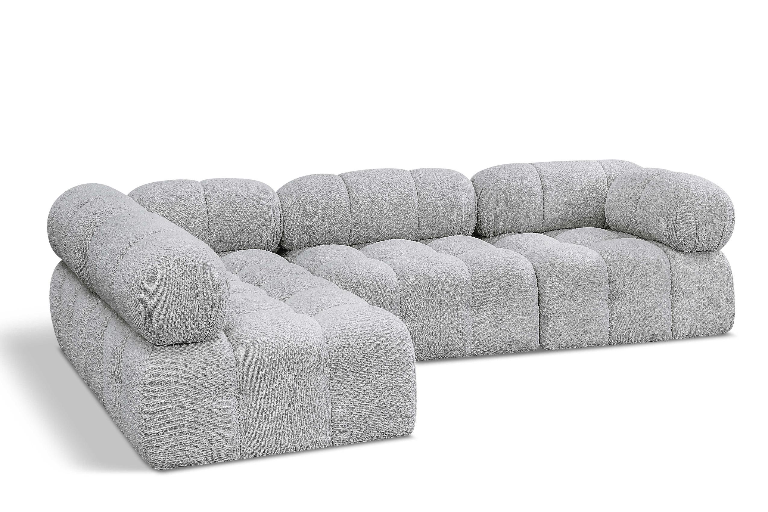 

    
Grey Boucle Modular Sectional Sofa AMES 611Grey-Sec4A Meridian Modern
