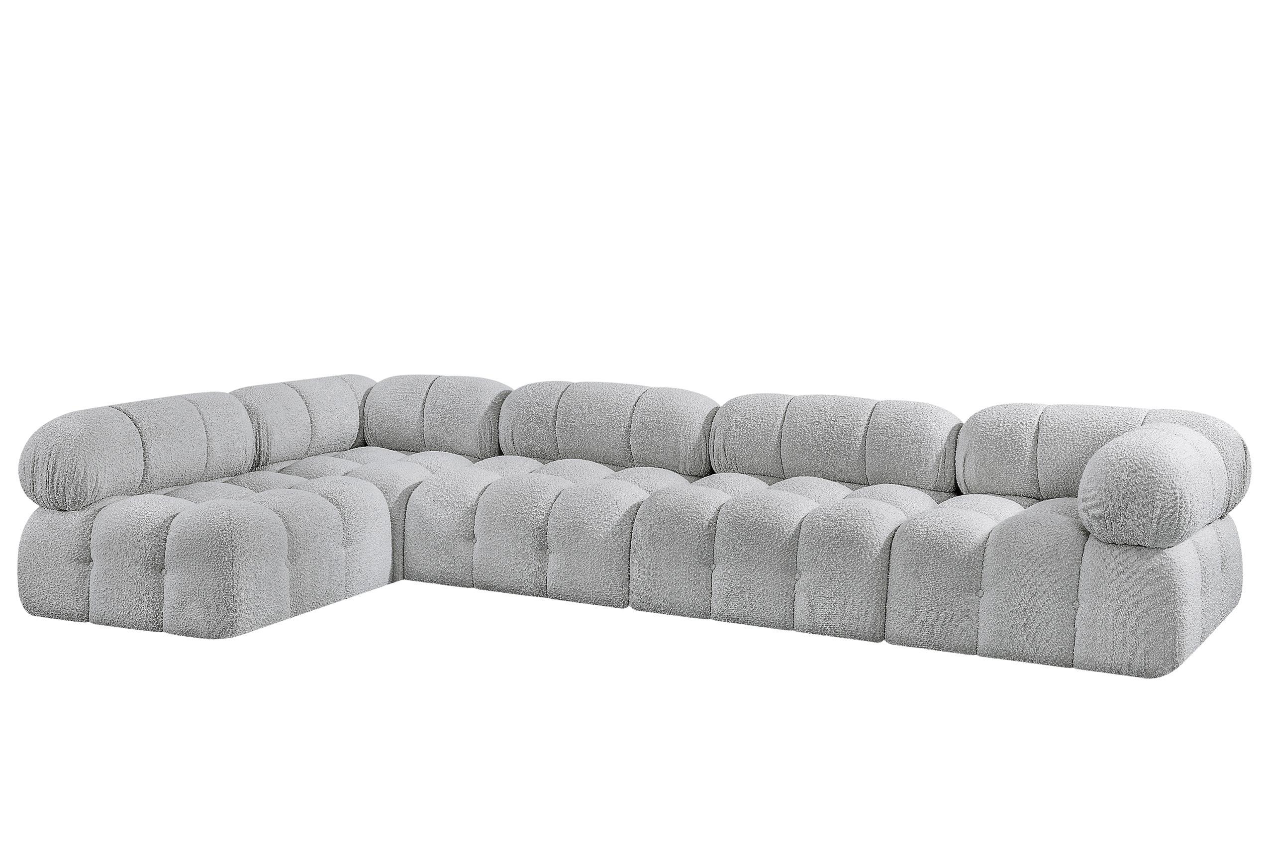

    
Grey Boucle Modular Sectional Sofa AMES 611Grey-Sec5A Meridian Modern
