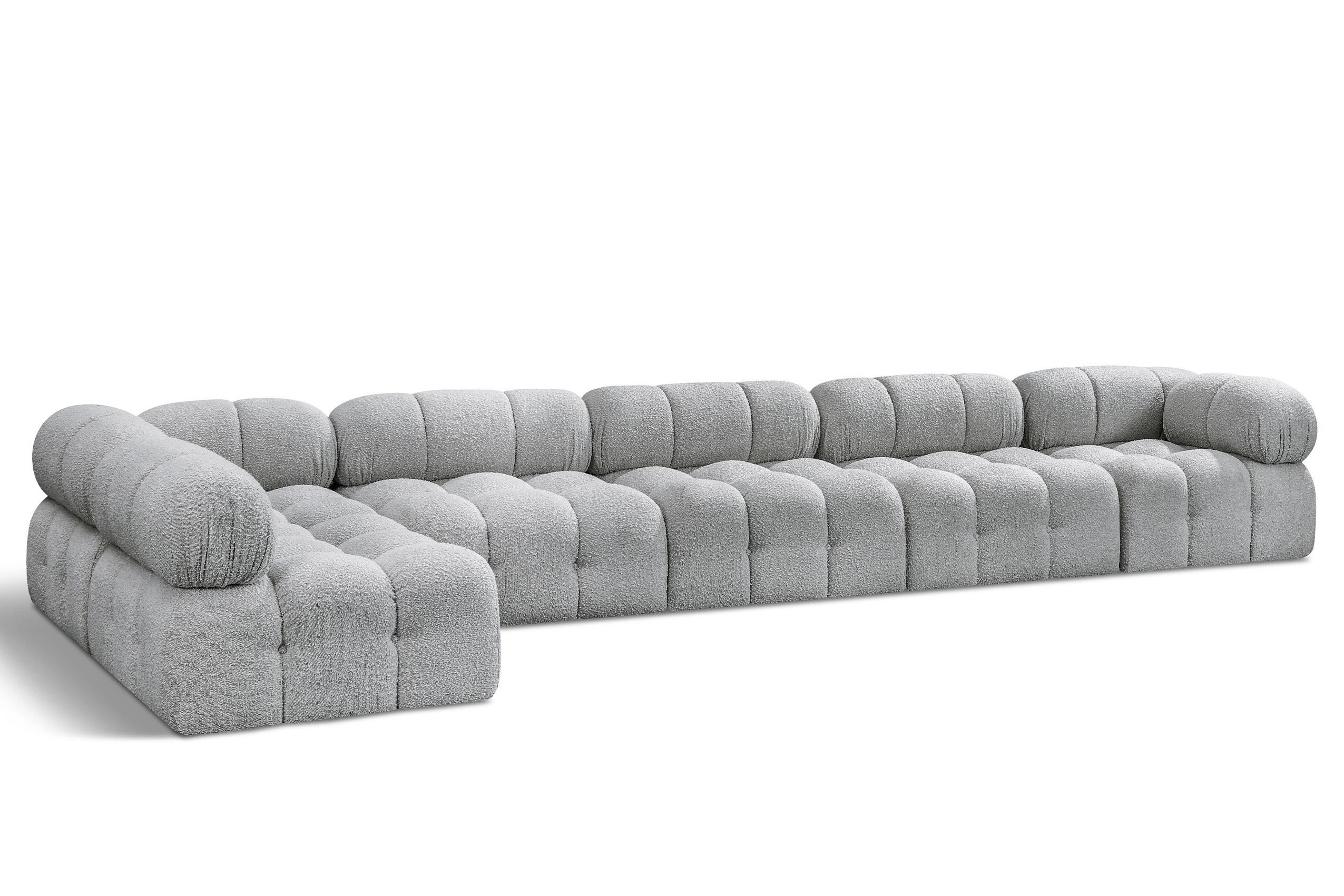 

    
Grey Boucle Modular Sectional Sofa AMES 611Grey-Sec6E Meridian Modern
