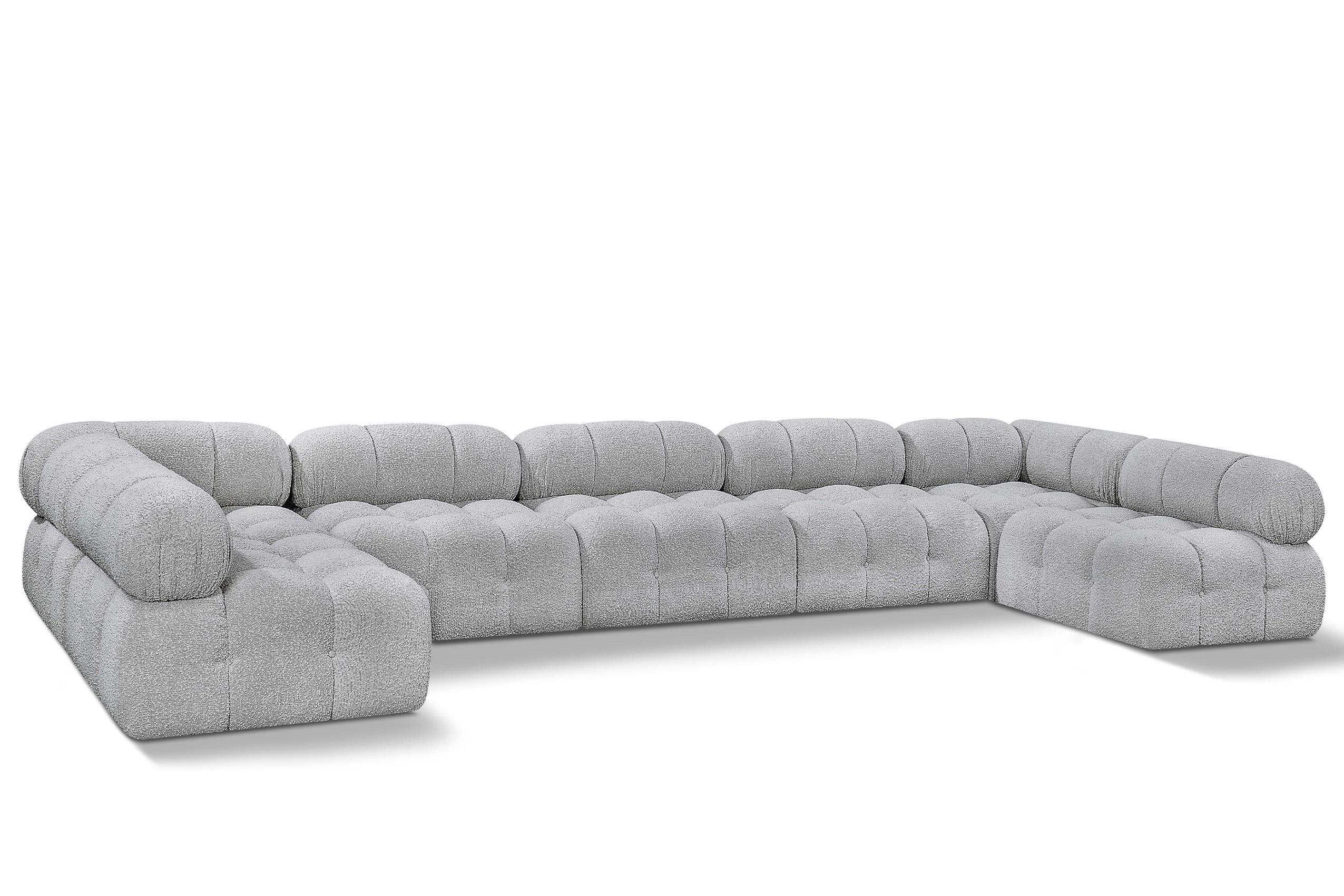 

    
Grey Boucle Modular Sectional Sofa AMES 611Grey-Sec7A Meridian Modern
