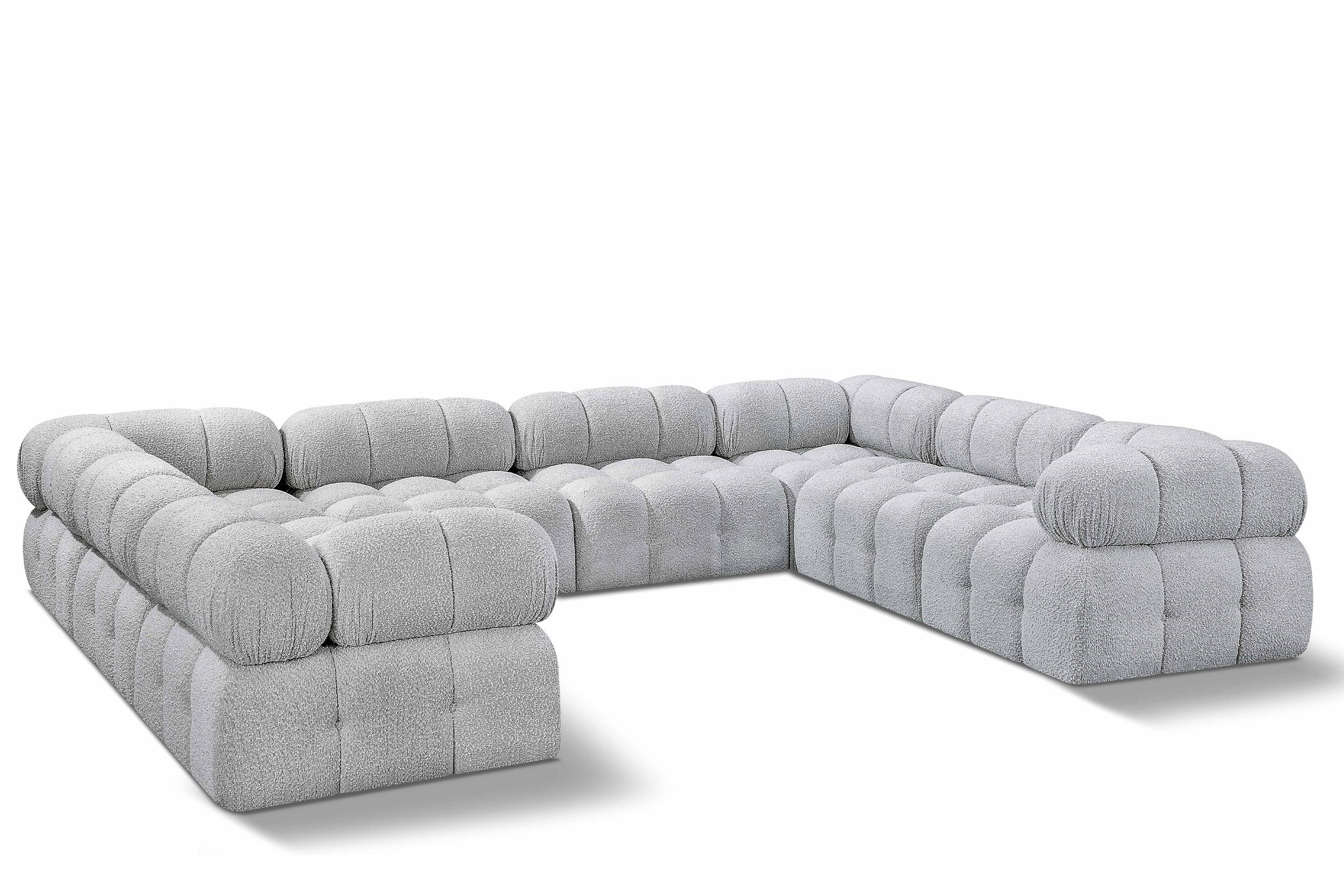 

    
Grey Boucle Modular Sectional Sofa AMES 611Grey-Sec8A Meridian Modern
