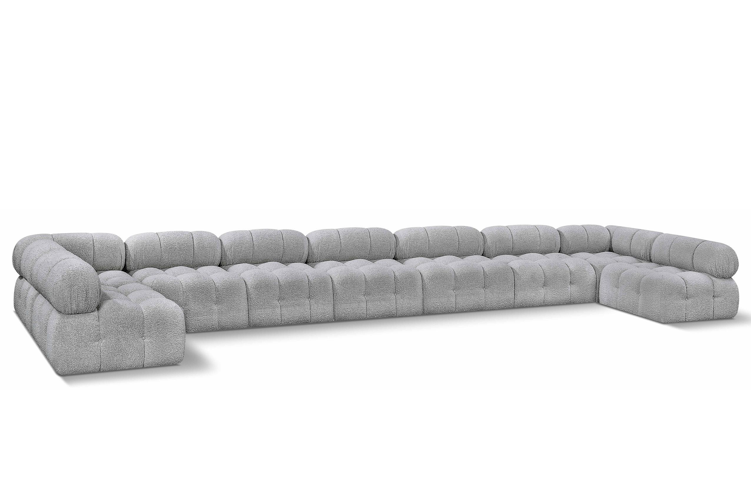 

    
Grey Boucle Modular Sectional Sofa AMES 611Grey-Sec9A Meridian Modern
