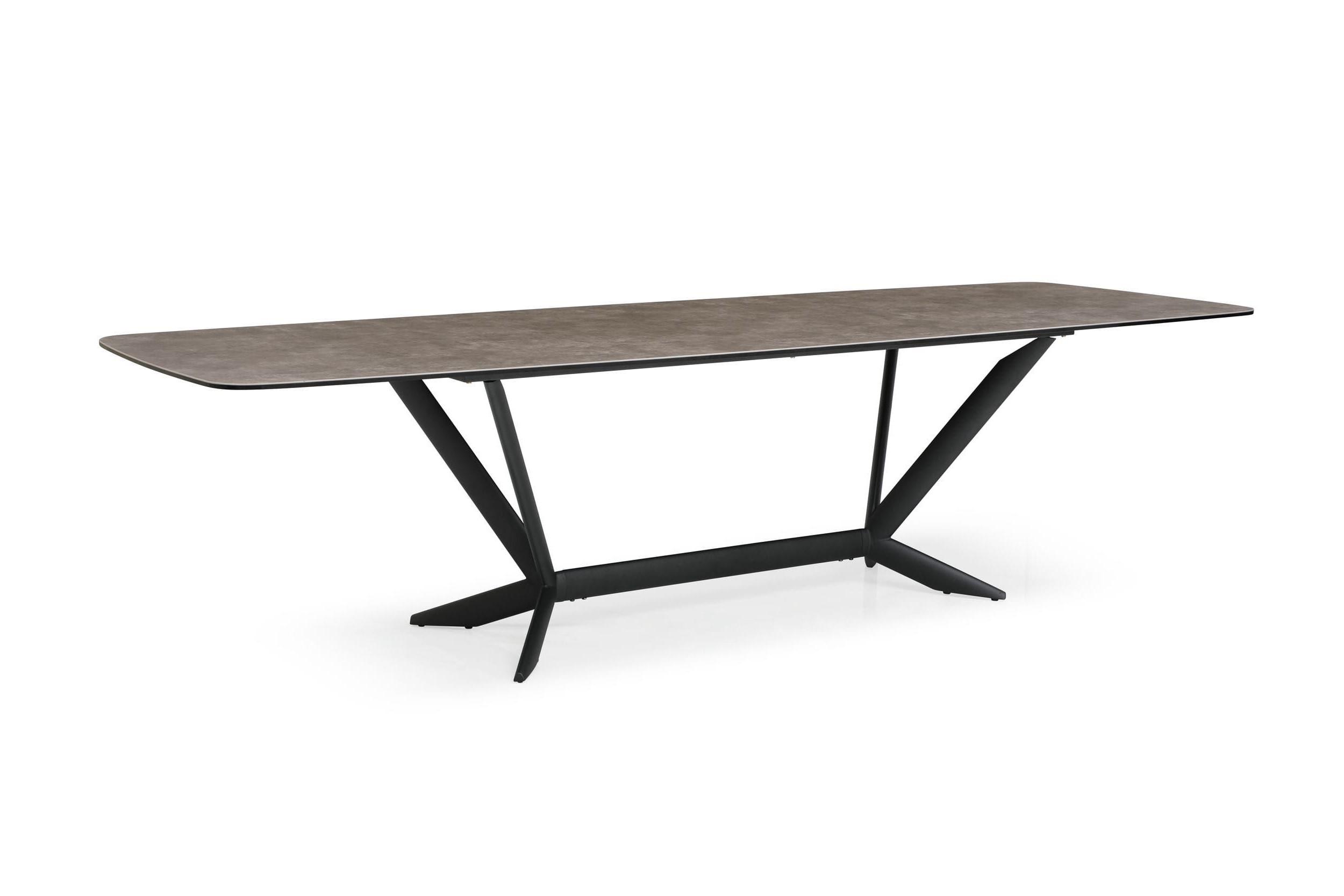 Contemporary, Modern Dining Table Herzog VGVCT1860-DT in Walnut, Gray 