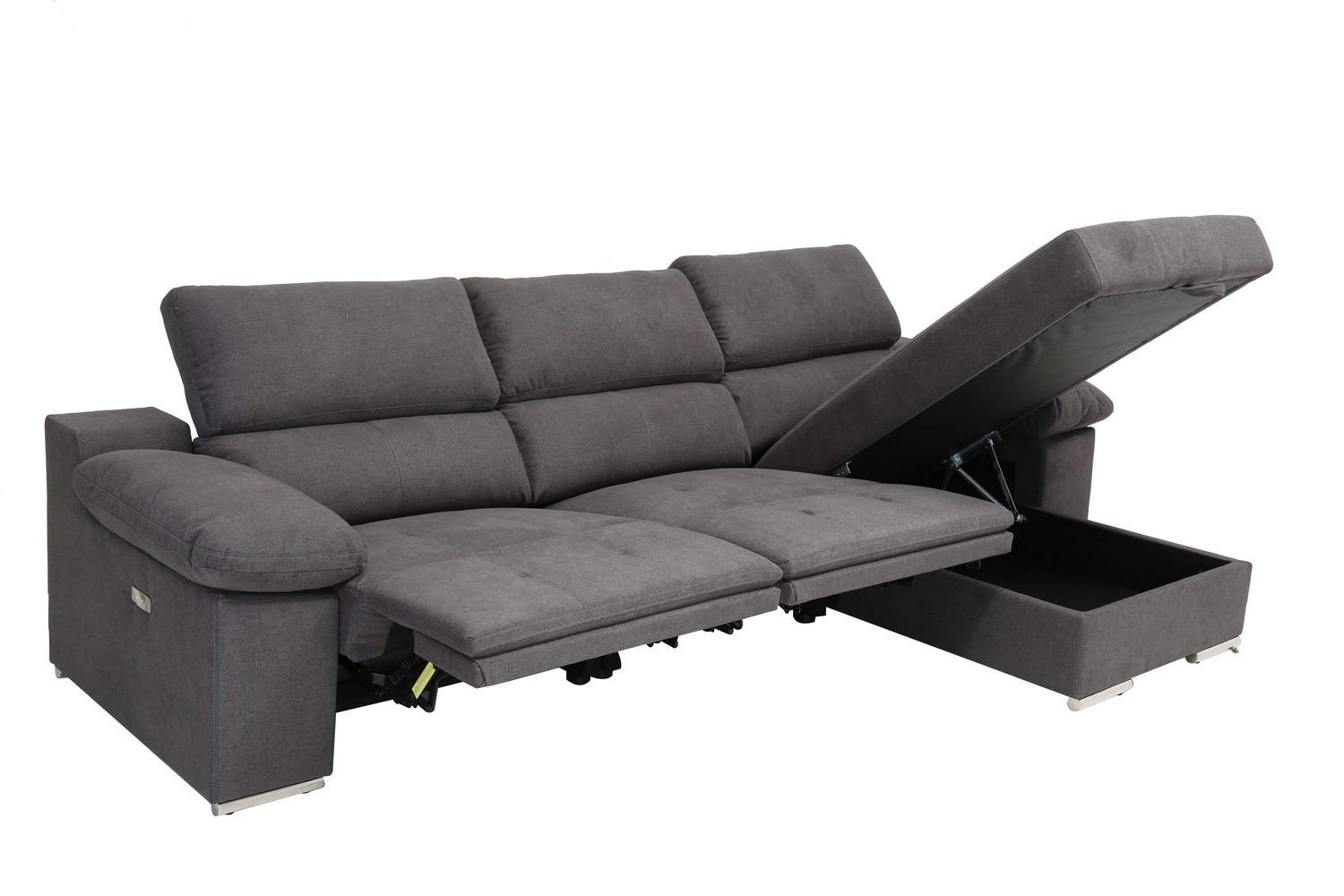 

    
Grey Chanille Power Reclining RAF Sectional Contemporary Global United 7306
