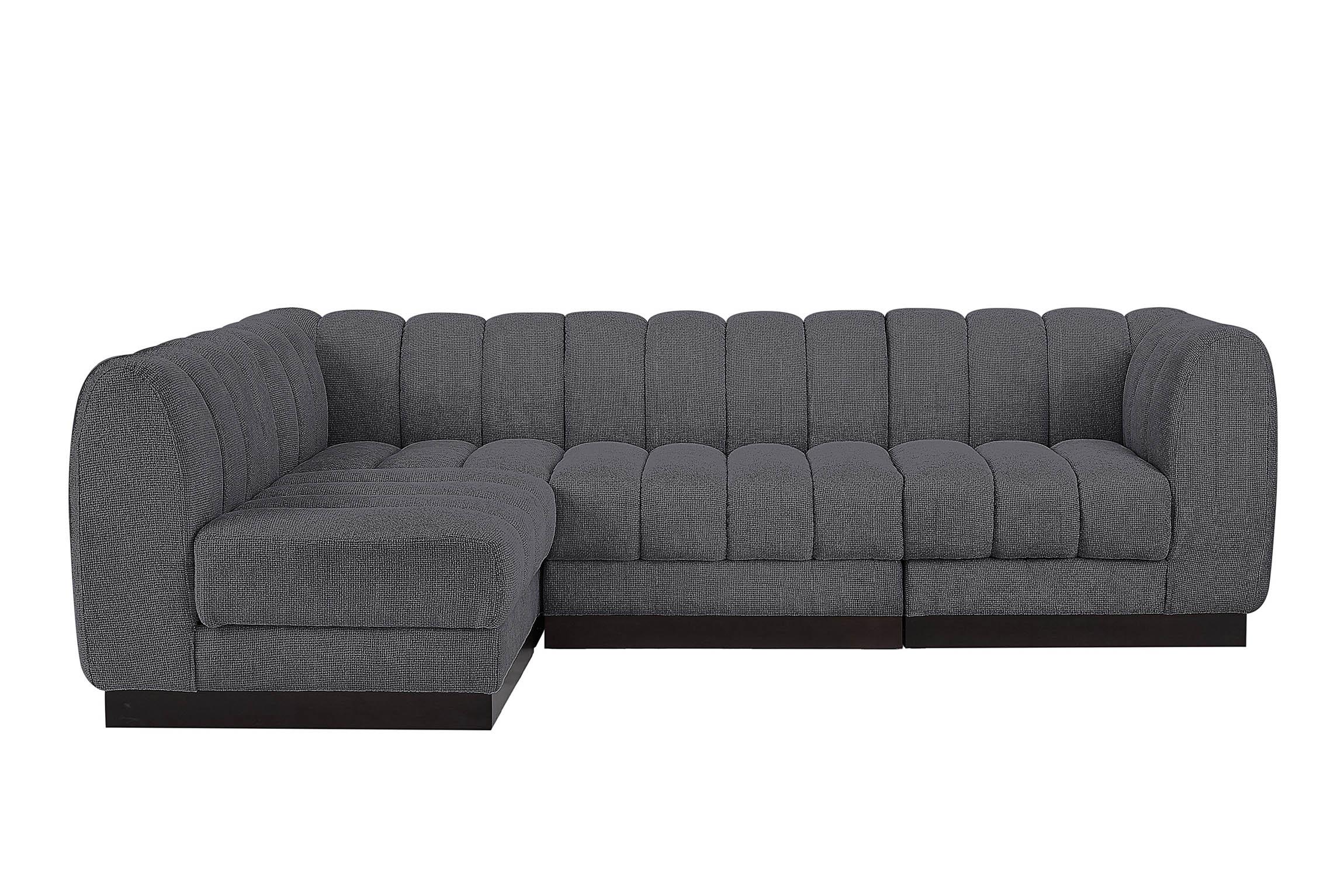 

        
Meridian Furniture QUINN 124Grey-Sec4A Modular Sectional Gray Chenille 094308312422

