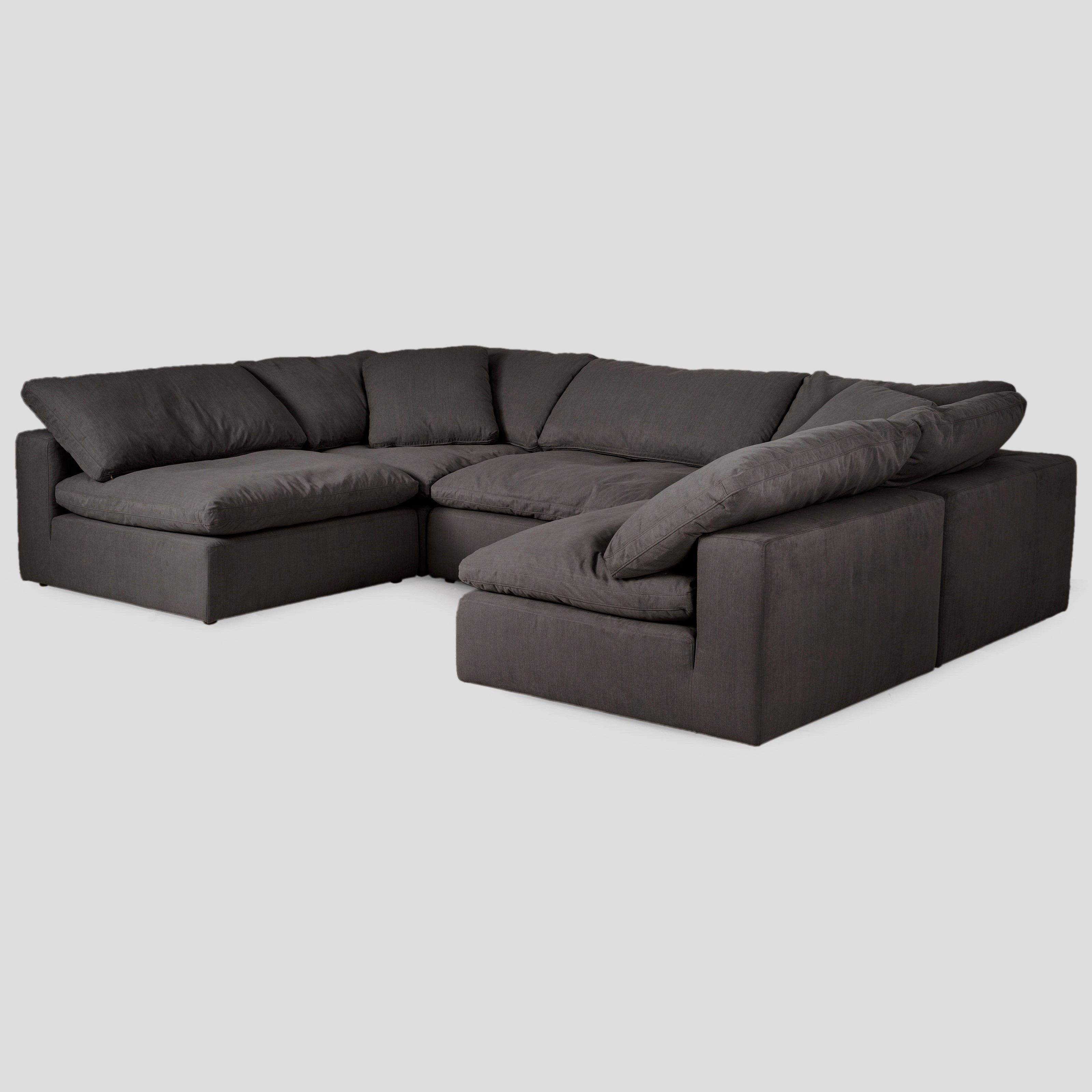 

    
Soflex GREY Cloud Modular Sectional Stain Resistant Fabric Contemporary Modern
