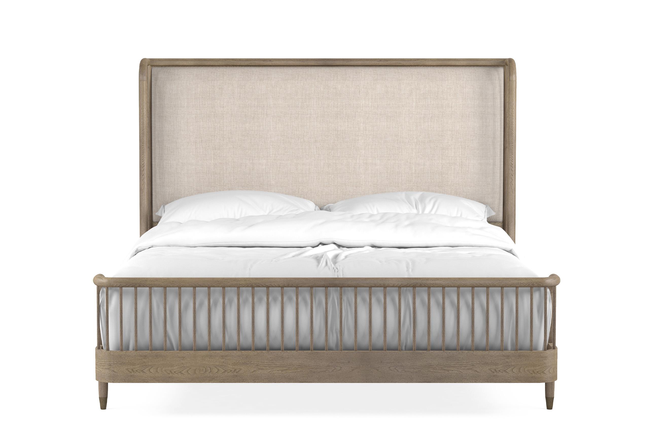 

    
Grey Elm Upholstered Shelter Queen Bed 313135-2803 FINN A.R.T. Vintage Modern
