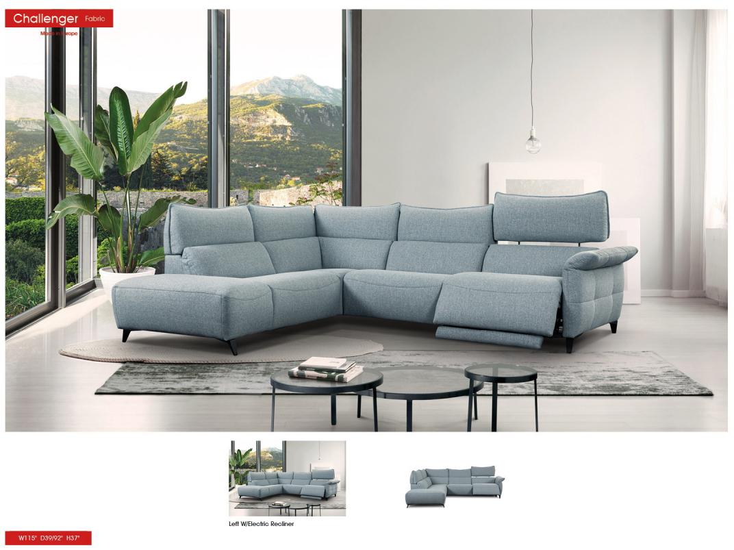 

                    
ESF Challenger Reclining Sectional Gray Fabric Purchase 

