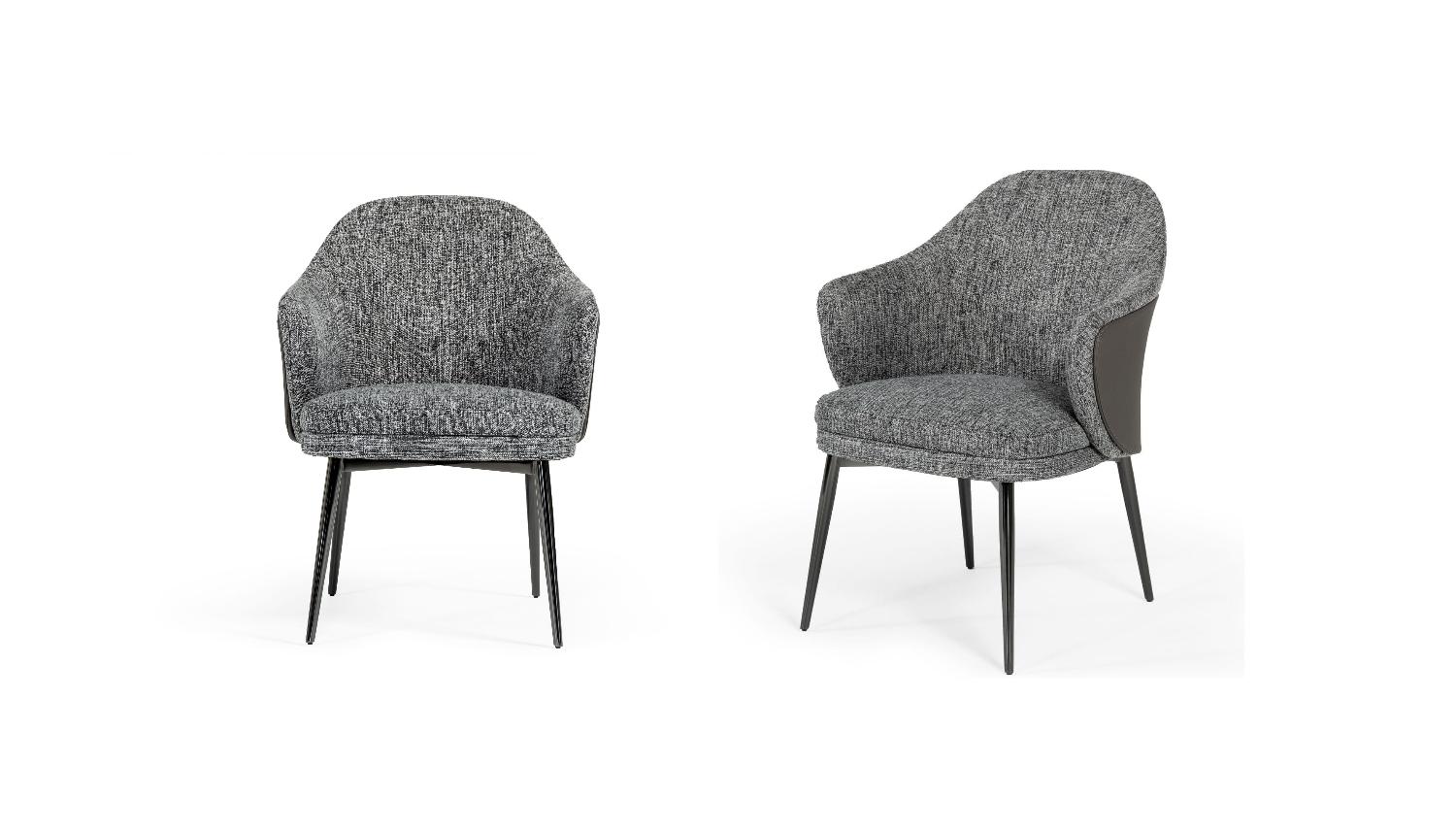 

    
Grey Fabric & Leatherette Dining Chairs Set by VIG Modrest Cora
