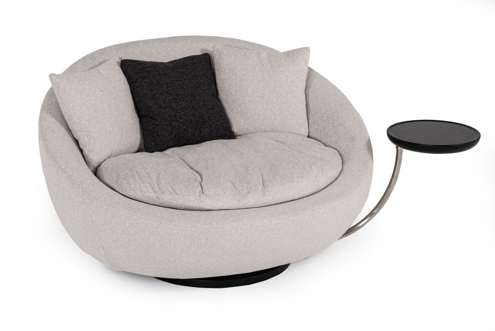 

    
Grey Fabric Lounge Swivel Chair w/ Tray Divani Casa Alba VIG Modern Contemporary
