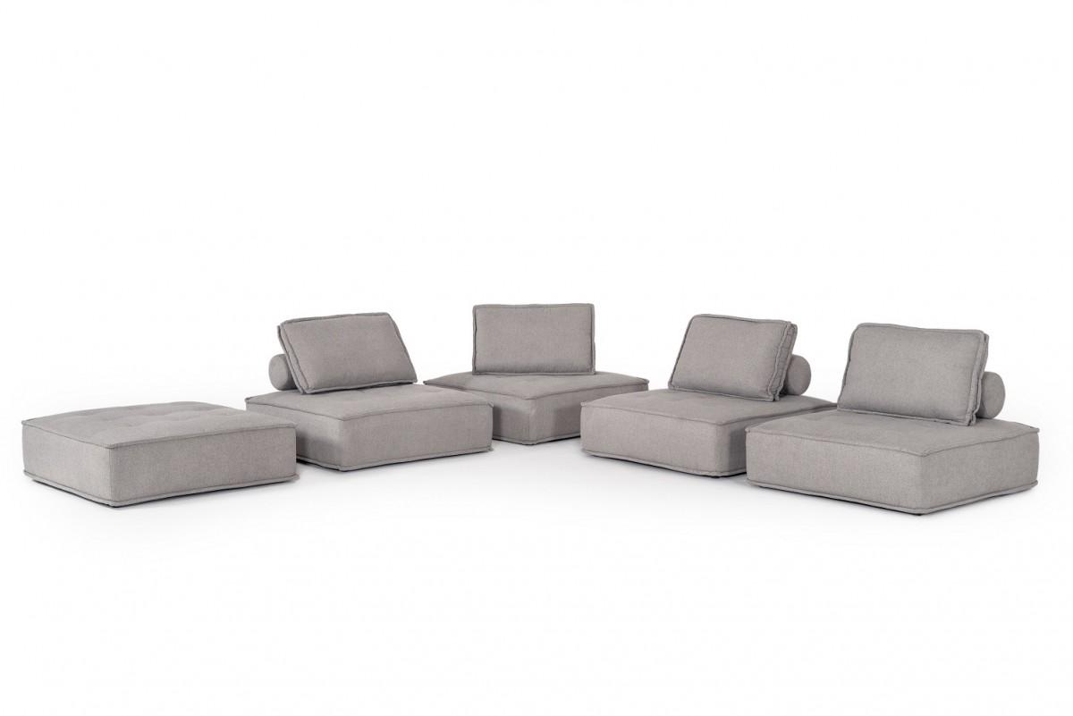 Contemporary, Modern Sectional Sofa VGKNK8542-GREY VGKNK8542-GREY in Gray Fabric