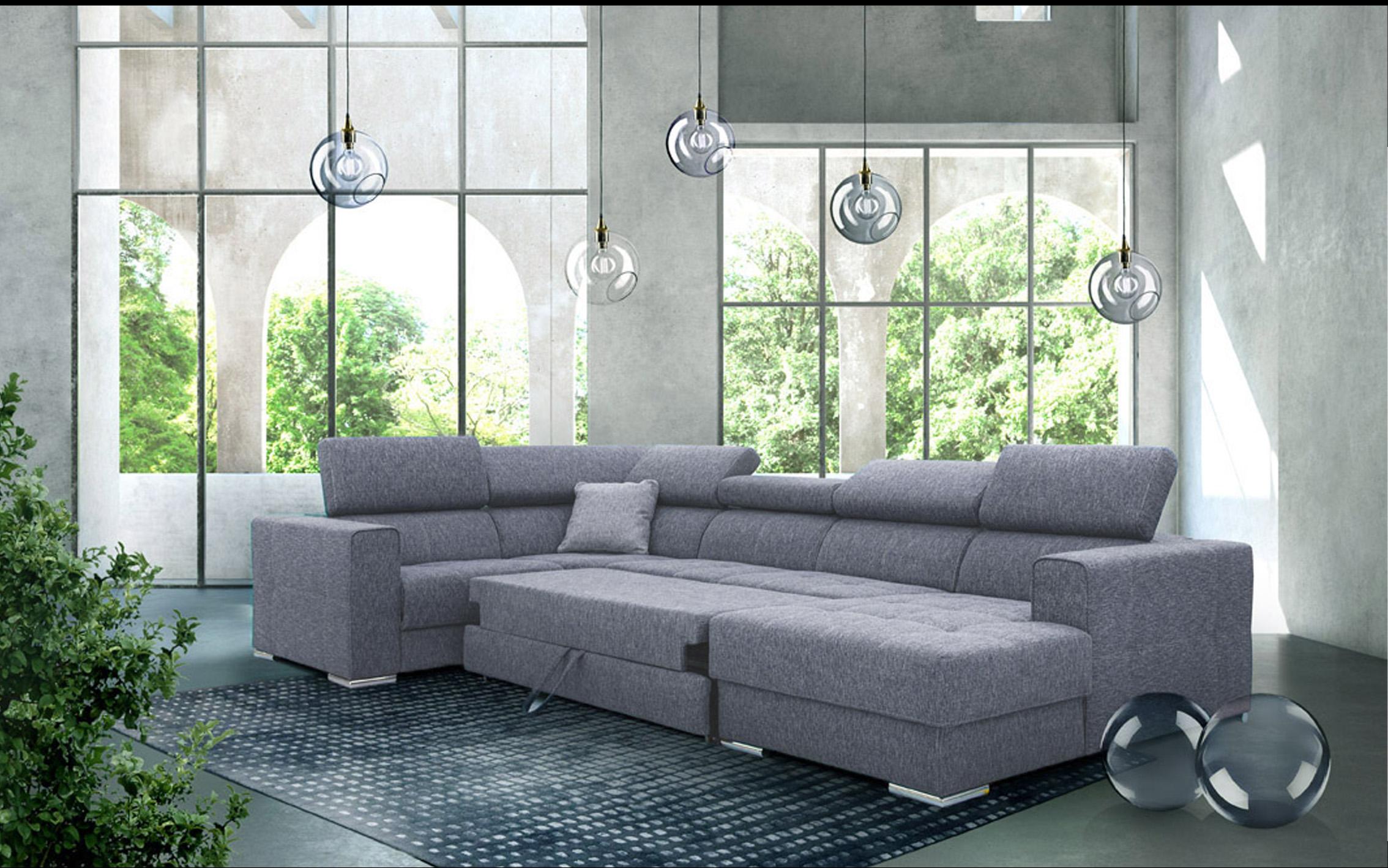 

    
Grey Fabric Quartz Sectional Right w/Electric Recliner & Bed Contemporary Modern
