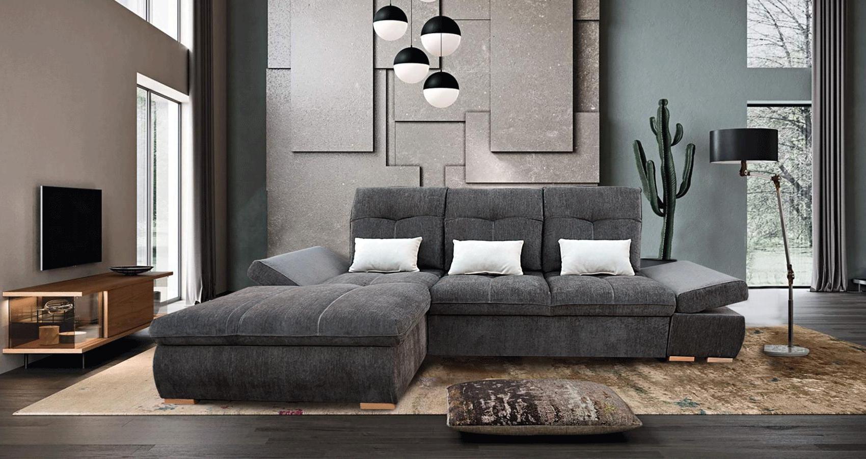 

    
Grey Fabric Sectional Left w/ Bed & Storage Estero ESF Contemporary Modern
