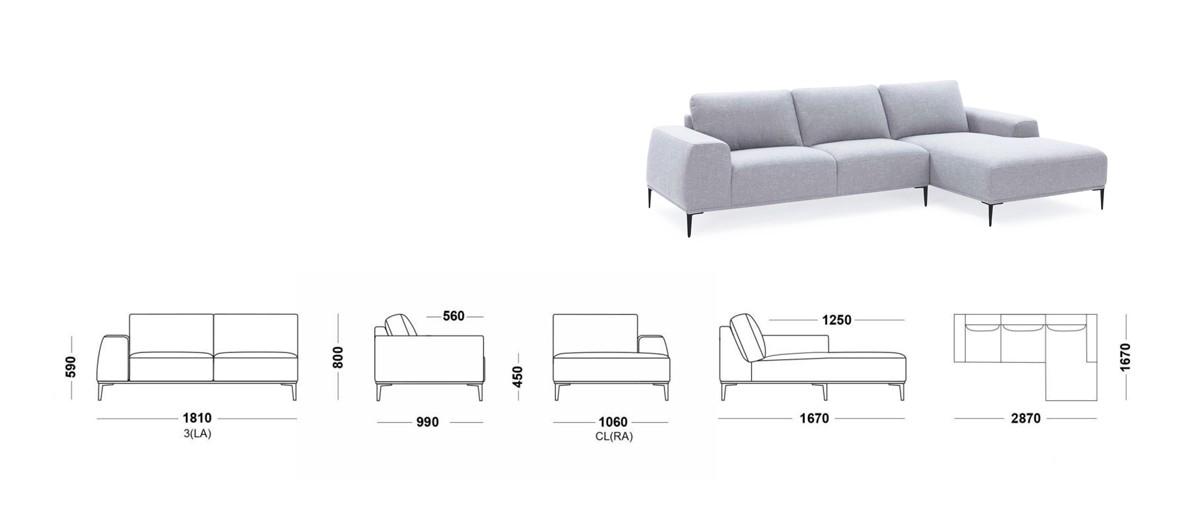 

    
VGCF550-EG038-RAF Grey Fabric Sectional Sofa w/ Right Facing Chaise VIG Divani Casa Arthur Modern
