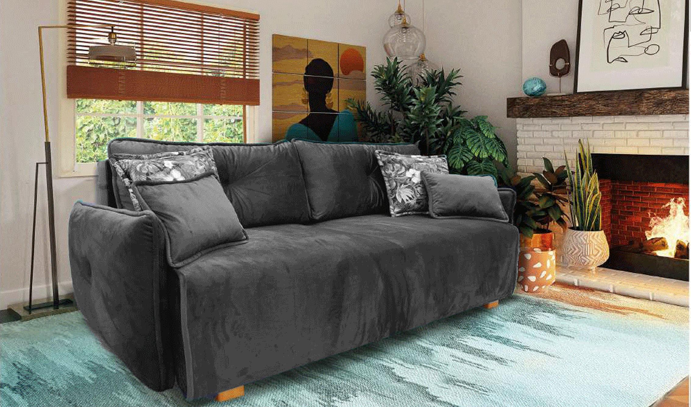 Contemporary, Modern Sofa bed NINOSOFABED NINOSOFABED in Slate gray Fabric