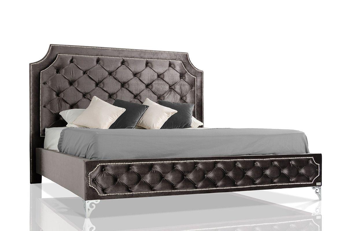 Contemporary, Modern Panel Bed VGKNLEILAH-GREY 15693 VGKNLEILAH-GREY 15693 in Gray Fabric