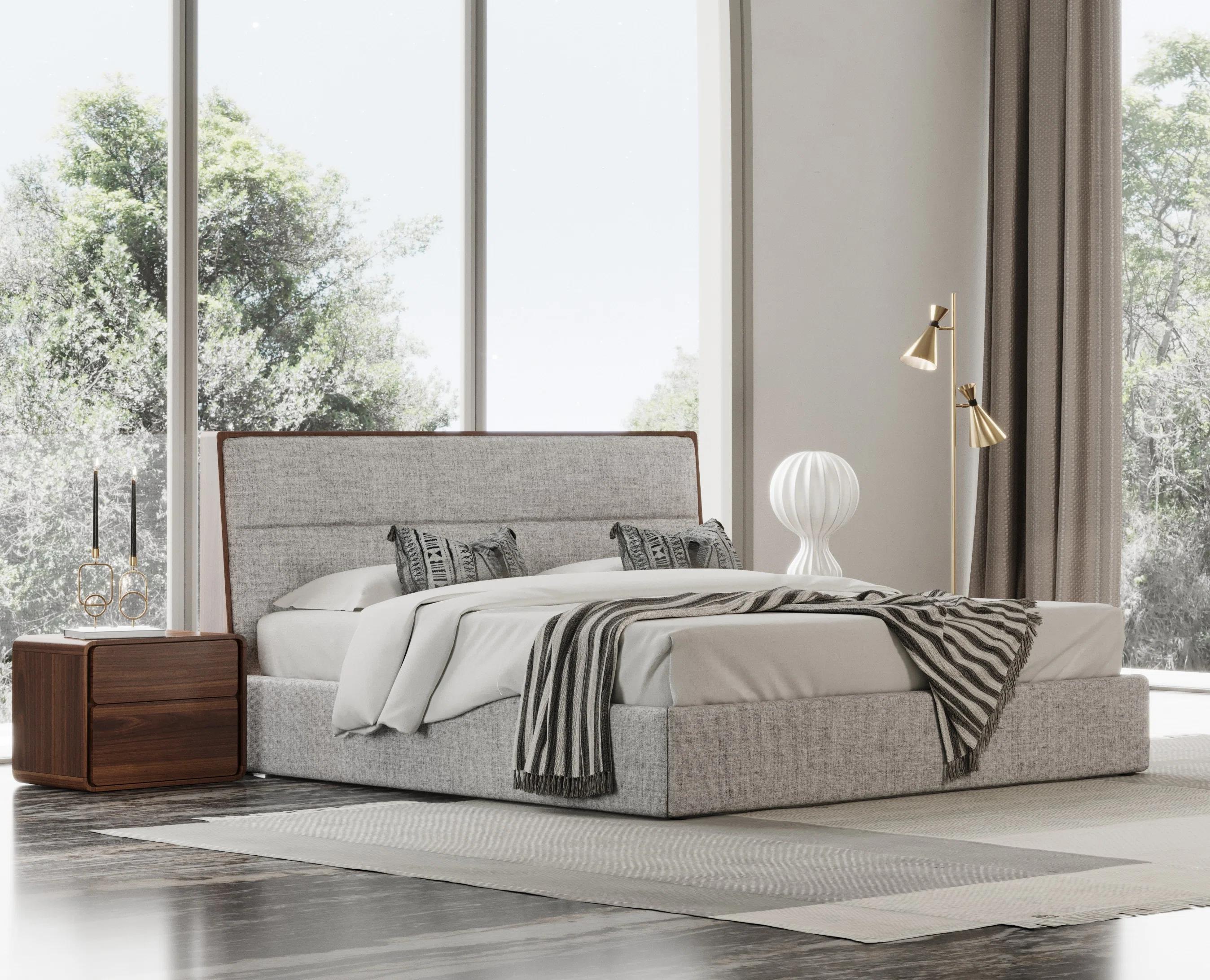 

                    
VIG Furniture Dustin Platform Bed Walnut/Gray Fabric Purchase 
