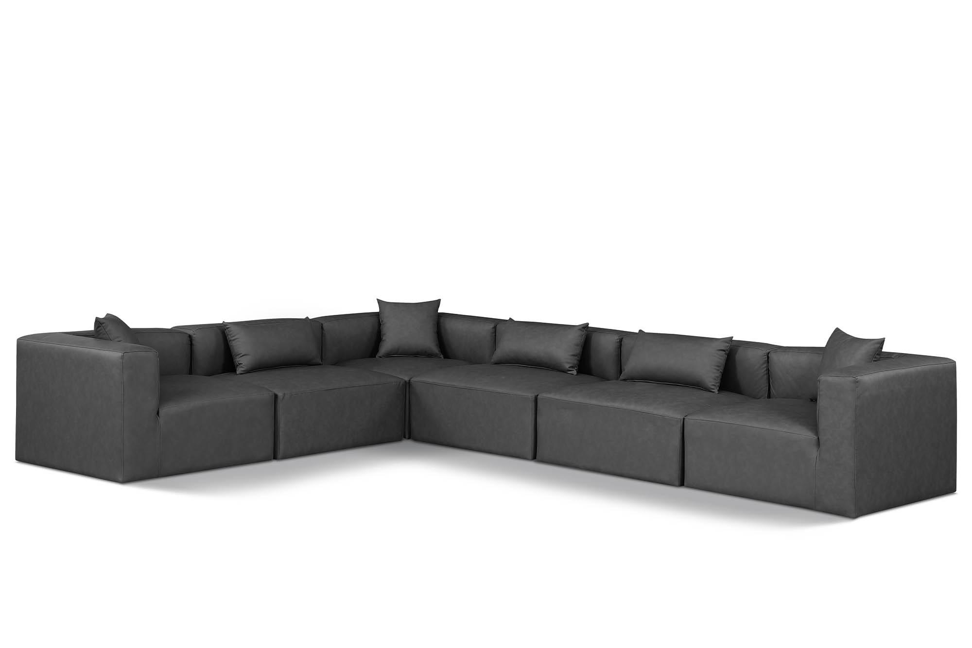 

    
Grey Faux Leather Modular Sectional CUBE 668Grey-Sec6A Meridian Contemporary
