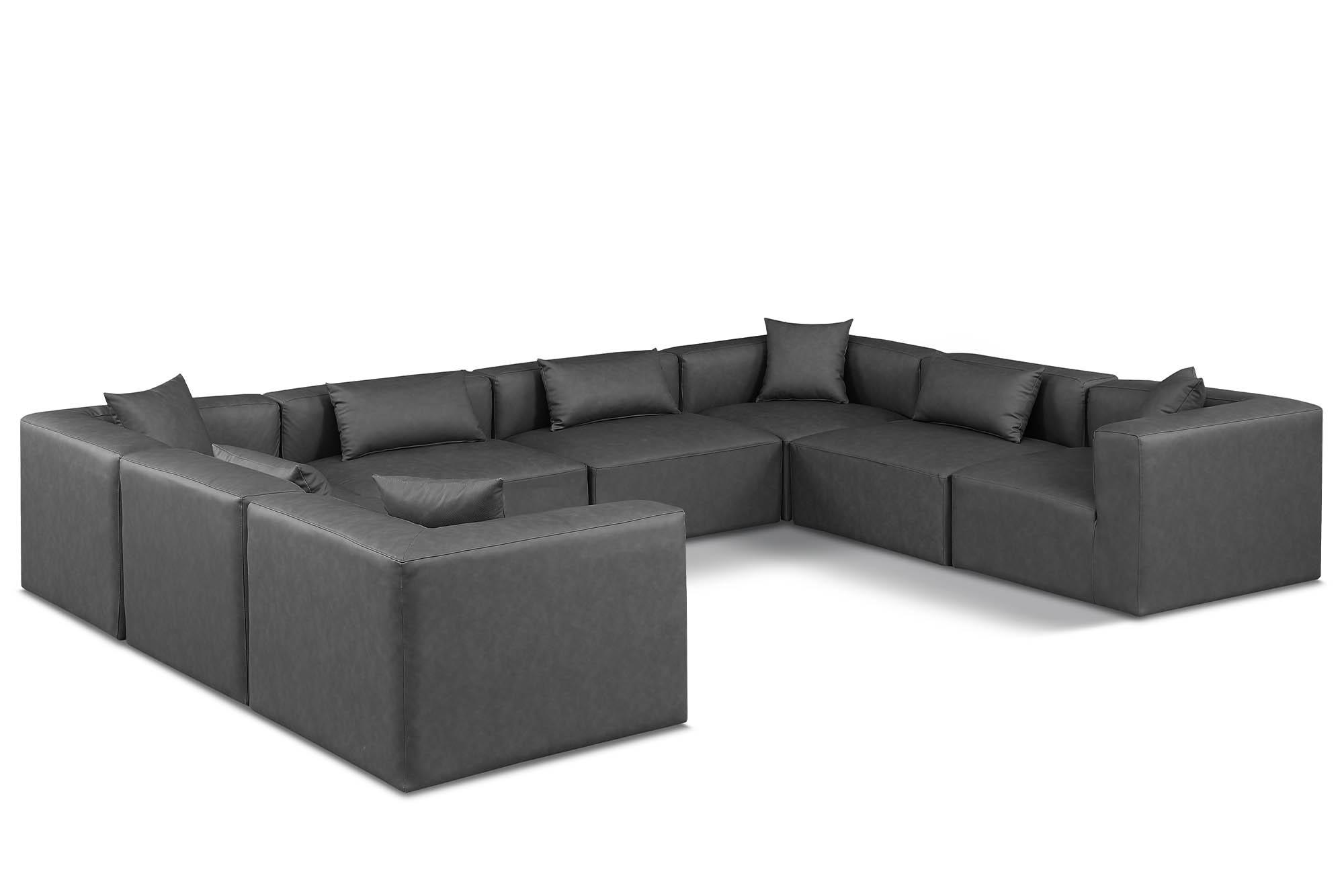 

    
Grey Faux Leather Modular Sectional CUBE 668Grey-Sec8A Meridian Contemporary
