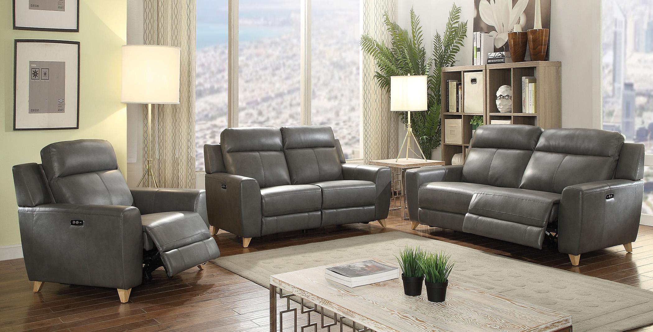 

    
Acme Furniture Cayden Reclining Sofa Gray Cayden-54200
