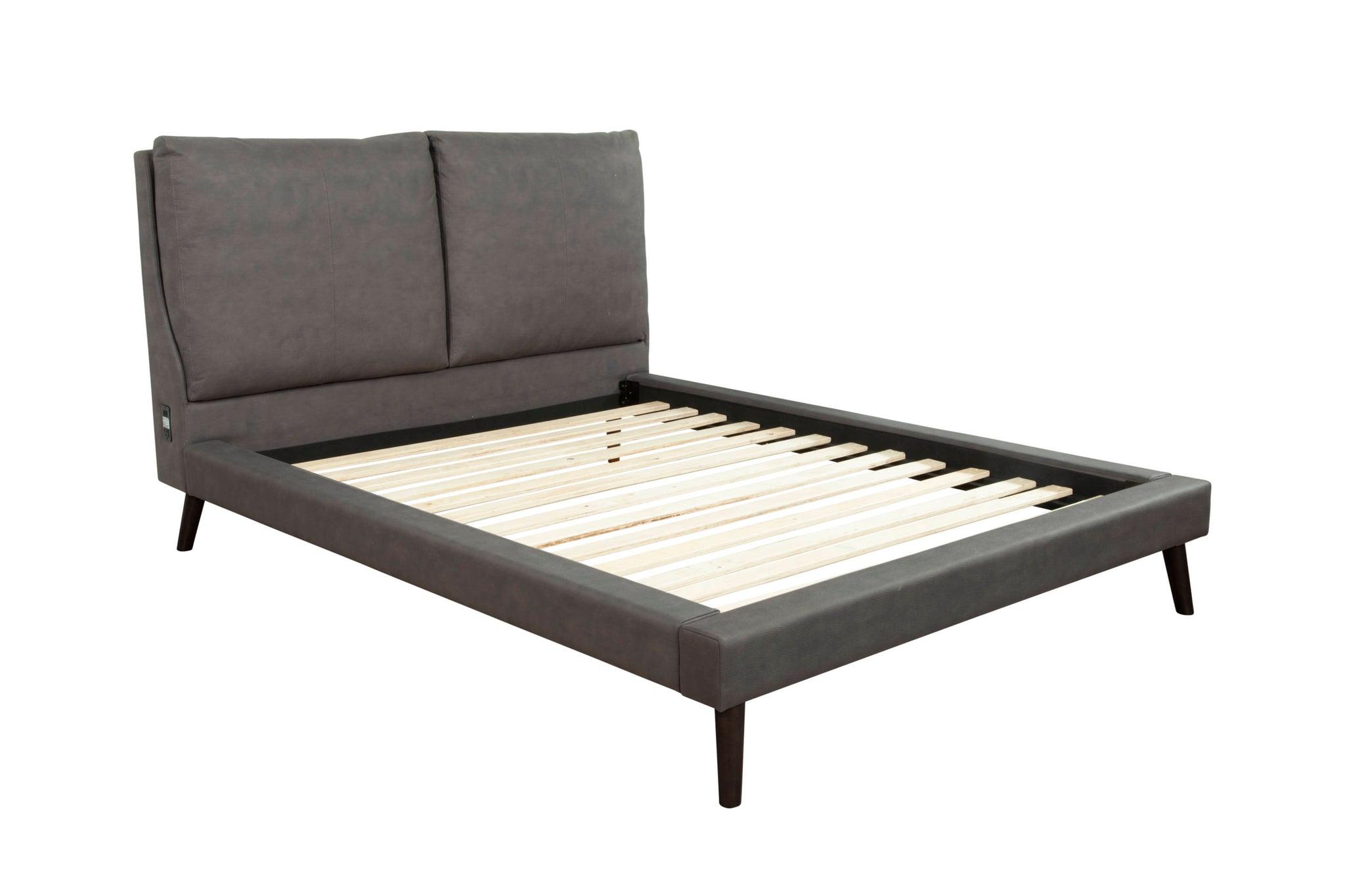 

        
Alpine Furniture GABRIELA Platform Bed Gray Faux Suede 840108500602
