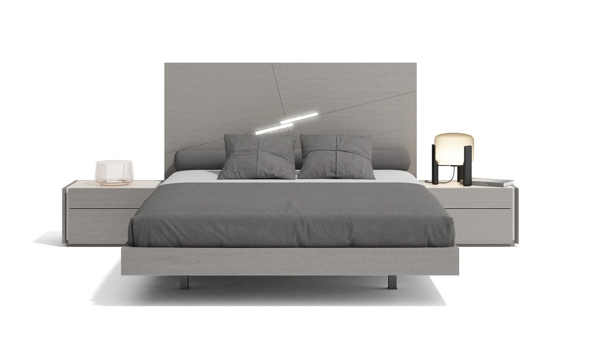 Contemporary Platform Bedroom Set Faro SKU17868-Q-Set-3 in Gray 