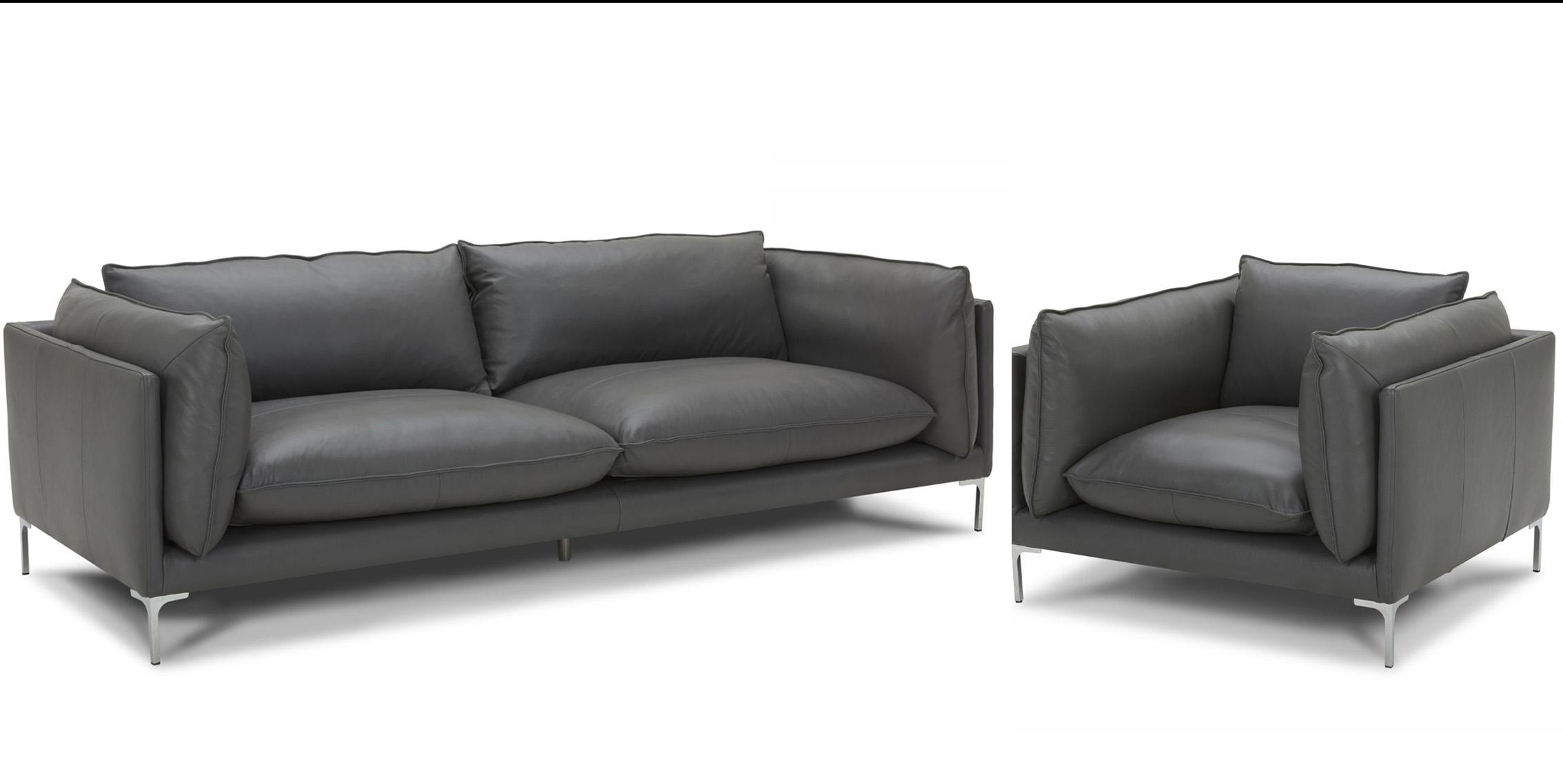 Contemporary, Modern Sofa Set VGKKKF2627-L2925-SOFA-Set-2 VGKKKF2627-L2925-SOFA-Set-2 in Gray Full Leather