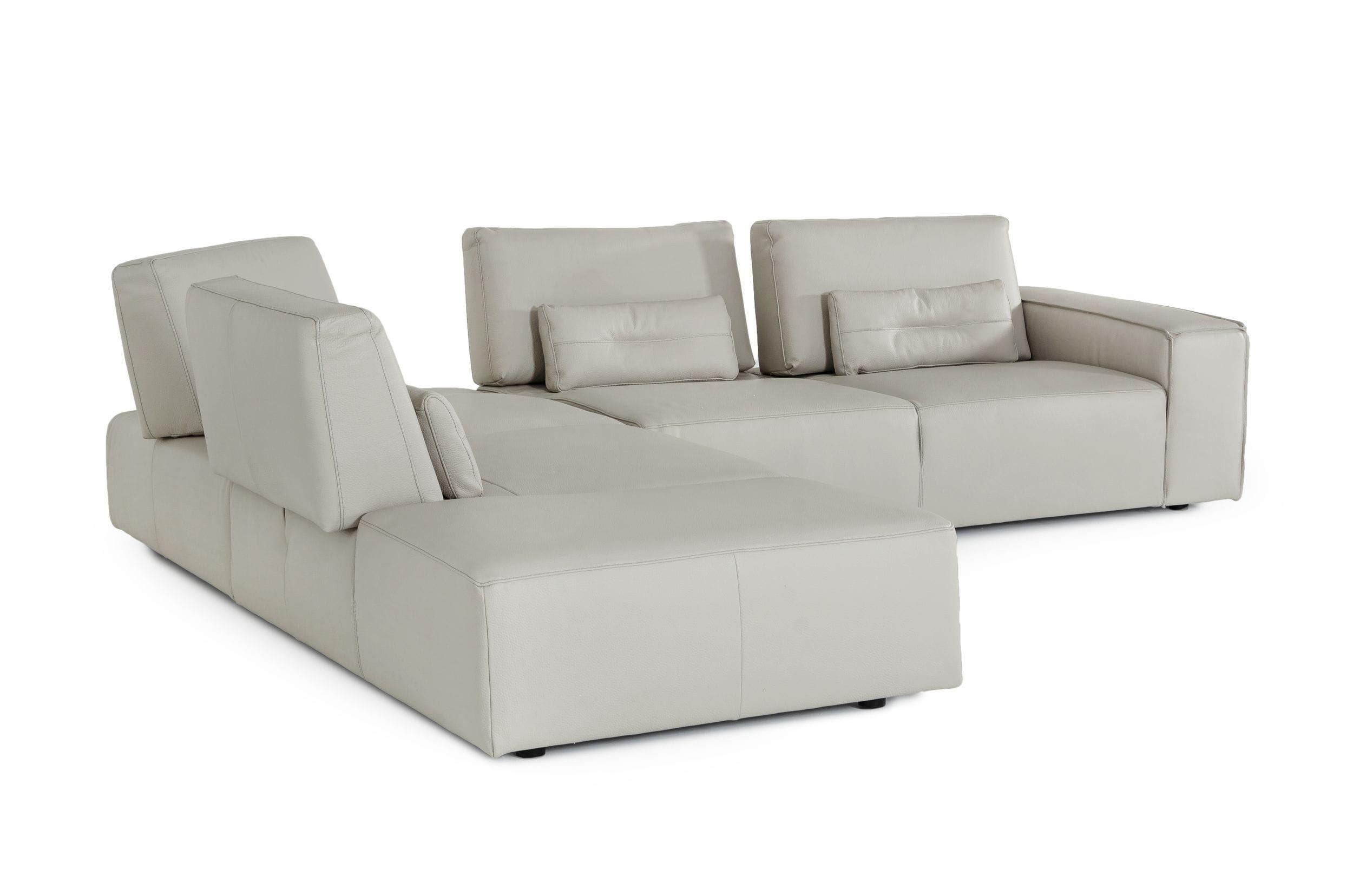 

    
Grey Genuine Leather Sectional Sofa LEFT Accenti Italia Enjoy VIG Modern
