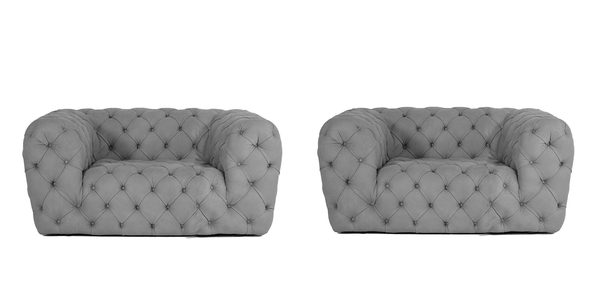 

    
Grey High Grade Nubuck Leather Chair Set 2 Coronelli Collezioni Ellington VIG
