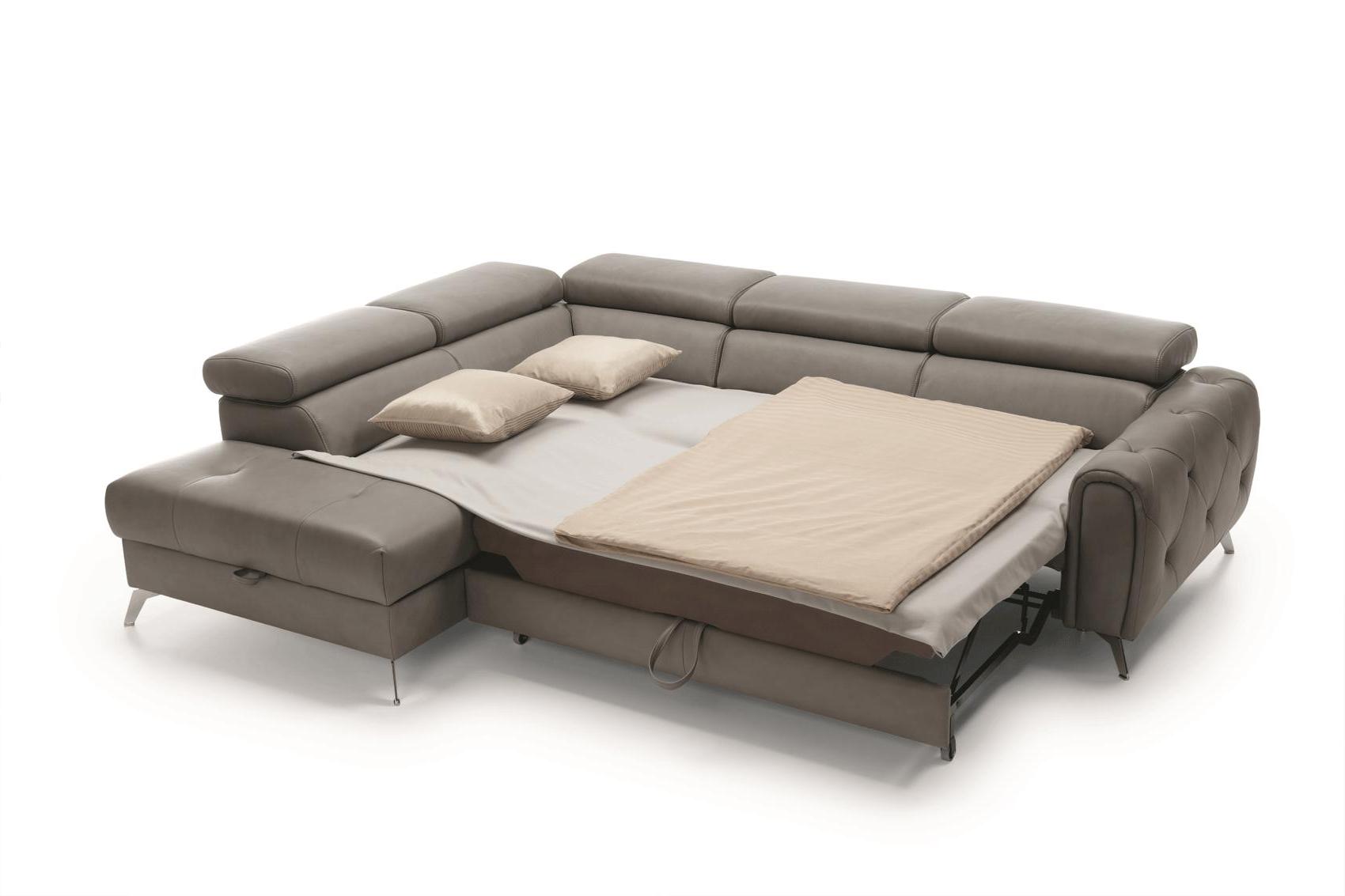 

    
Grey Italian Genuine Leather Sectional Sofa Bed/Storage Modern Left ESF Camelia
