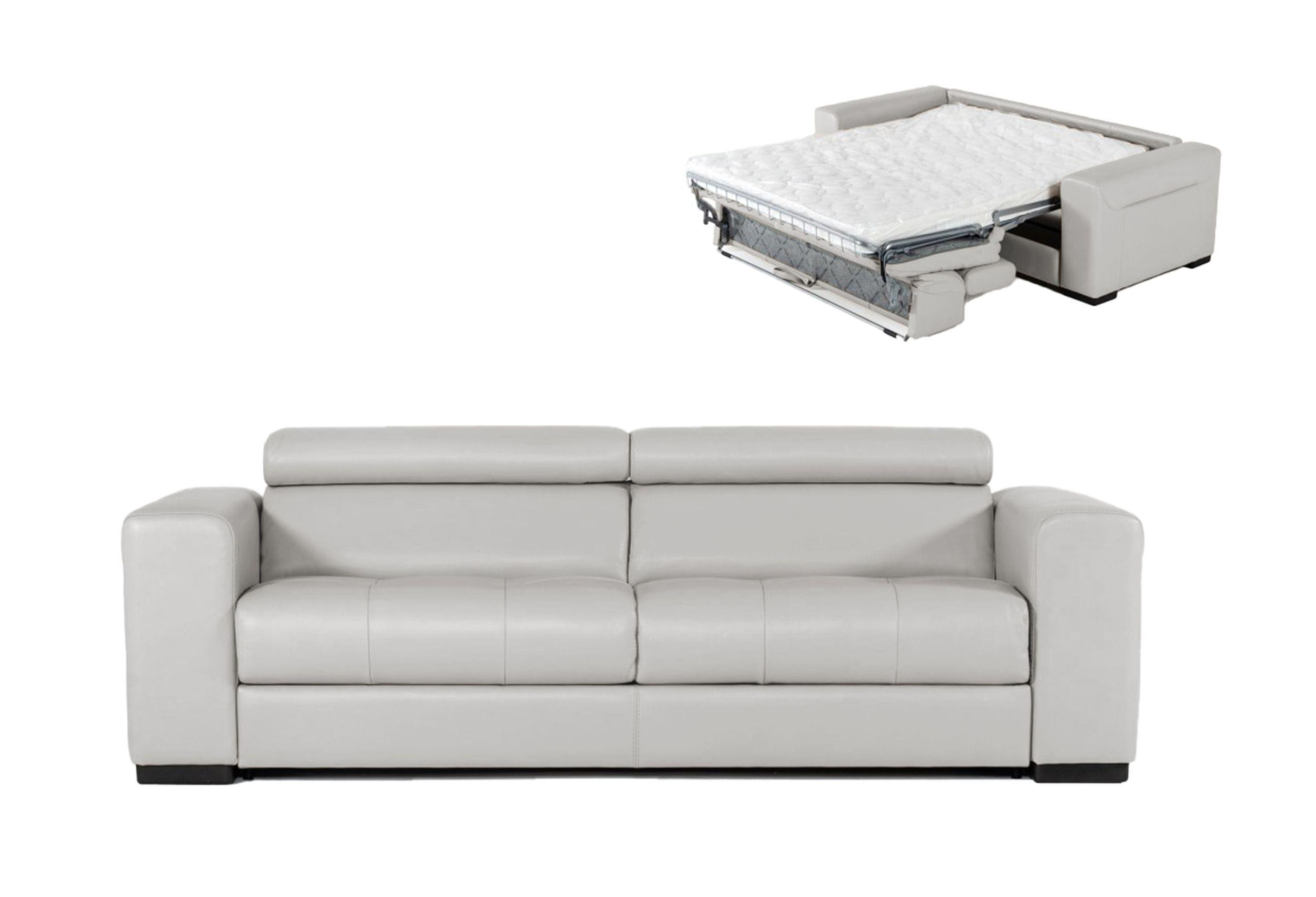 Contemporary, Modern Sofa bed VGCCICON-GREY-9 VGCCICON-GREY-9 in Gray Italian Leather