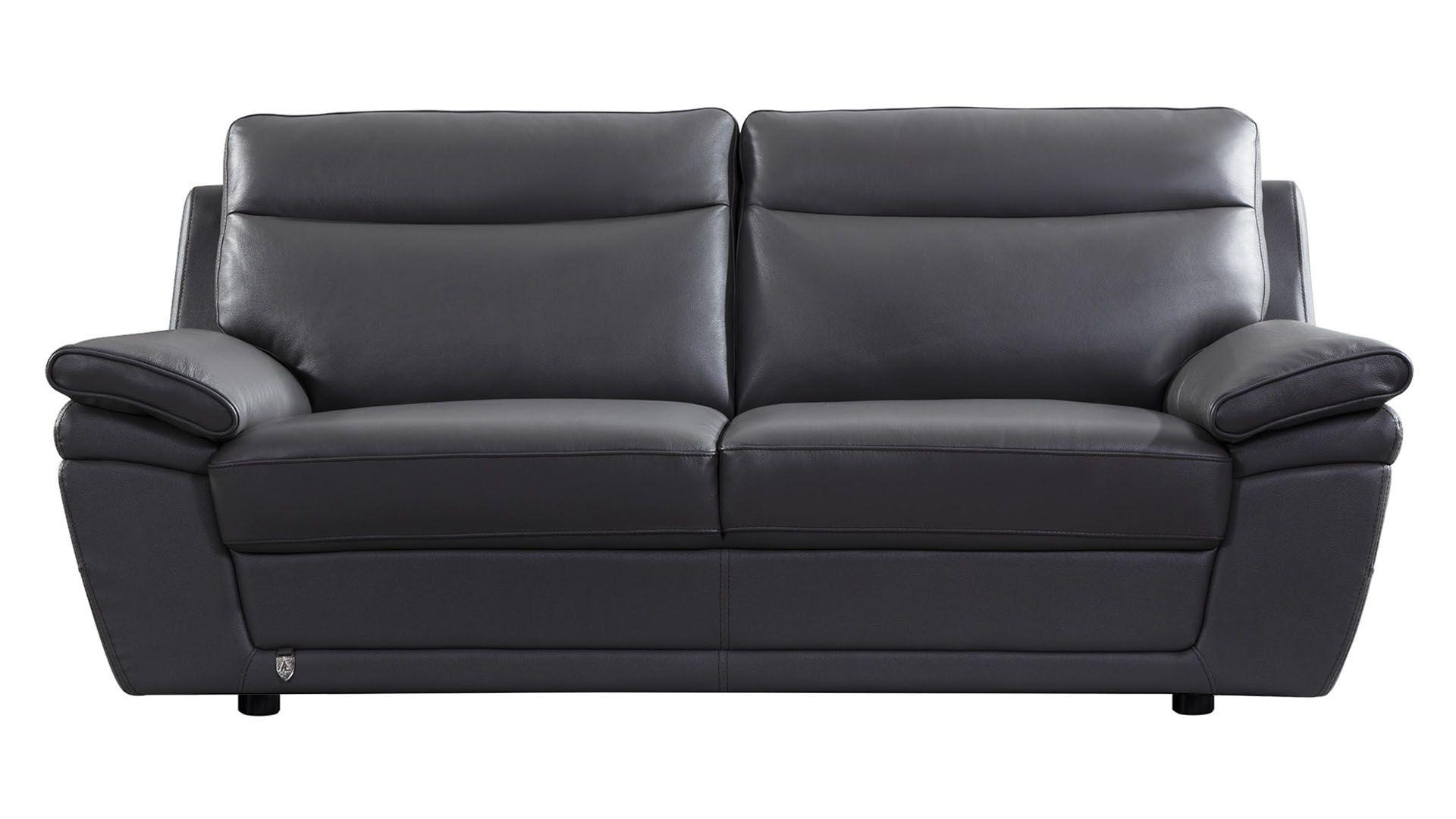 Contemporary, Modern Sofa EK092-GR-SF EK092-GR-SF in Gray Top grain leather