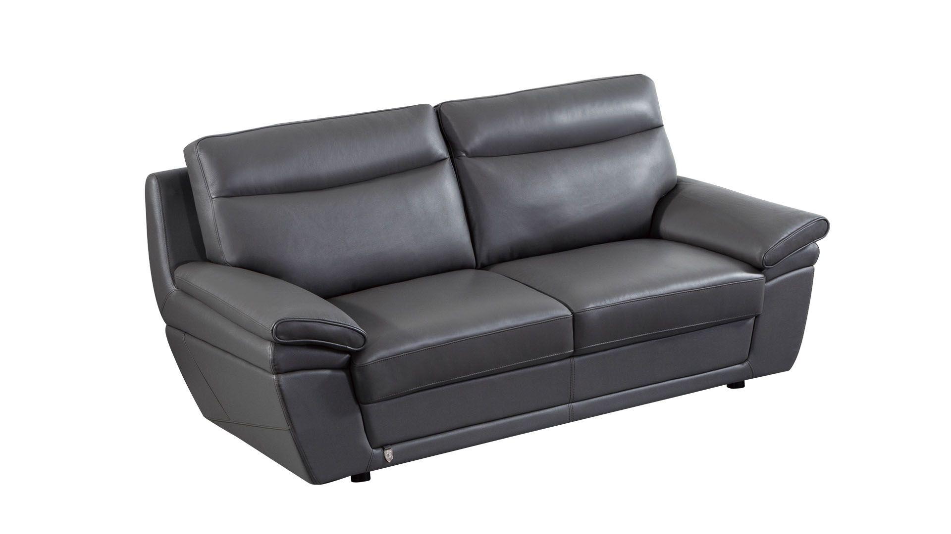 

    
Grey Italian Leather Sofa EK092-GR-SF American Eagle Modern Contemporary
