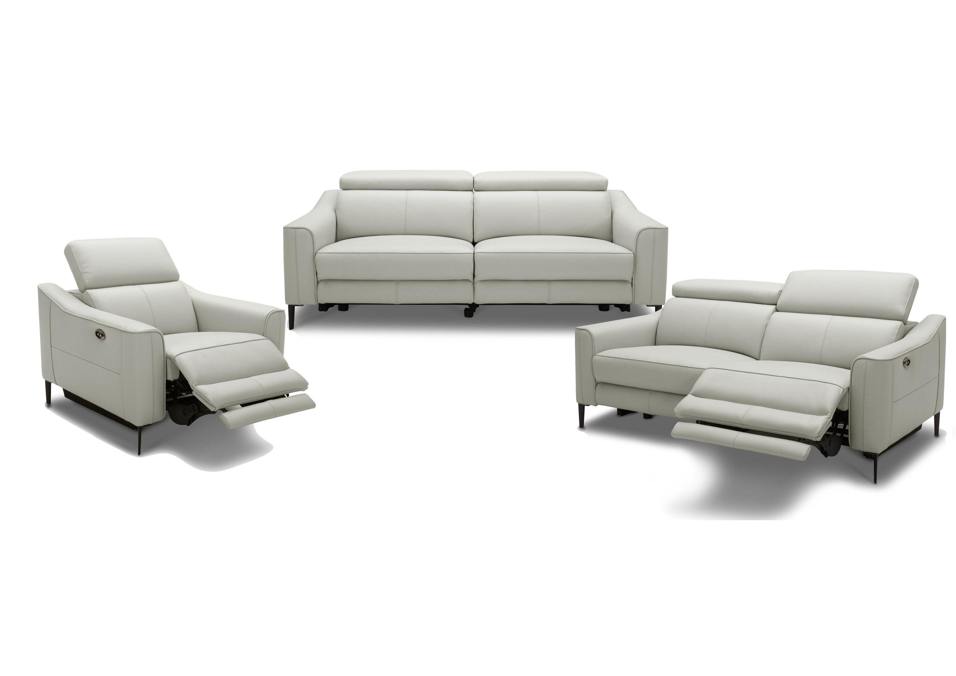 Contemporary, Modern Sofa Set VGKVKM.5012-GRY-SET VGKVKM.5012-GRY-SET in Gray Leather