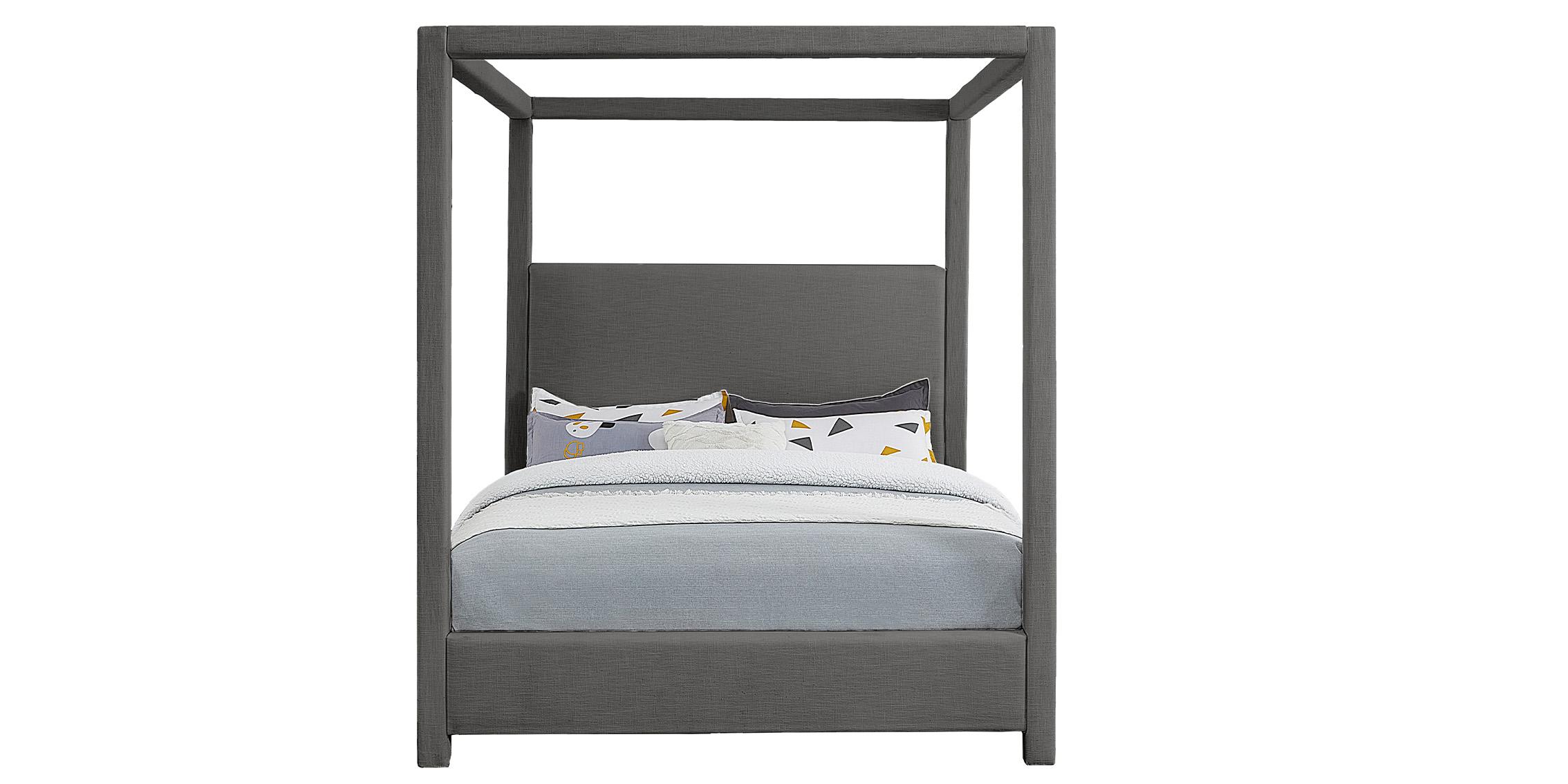 

        
Meridian Furniture EmersonGrey-K Canopy Bed Gray Linen 094308266596
