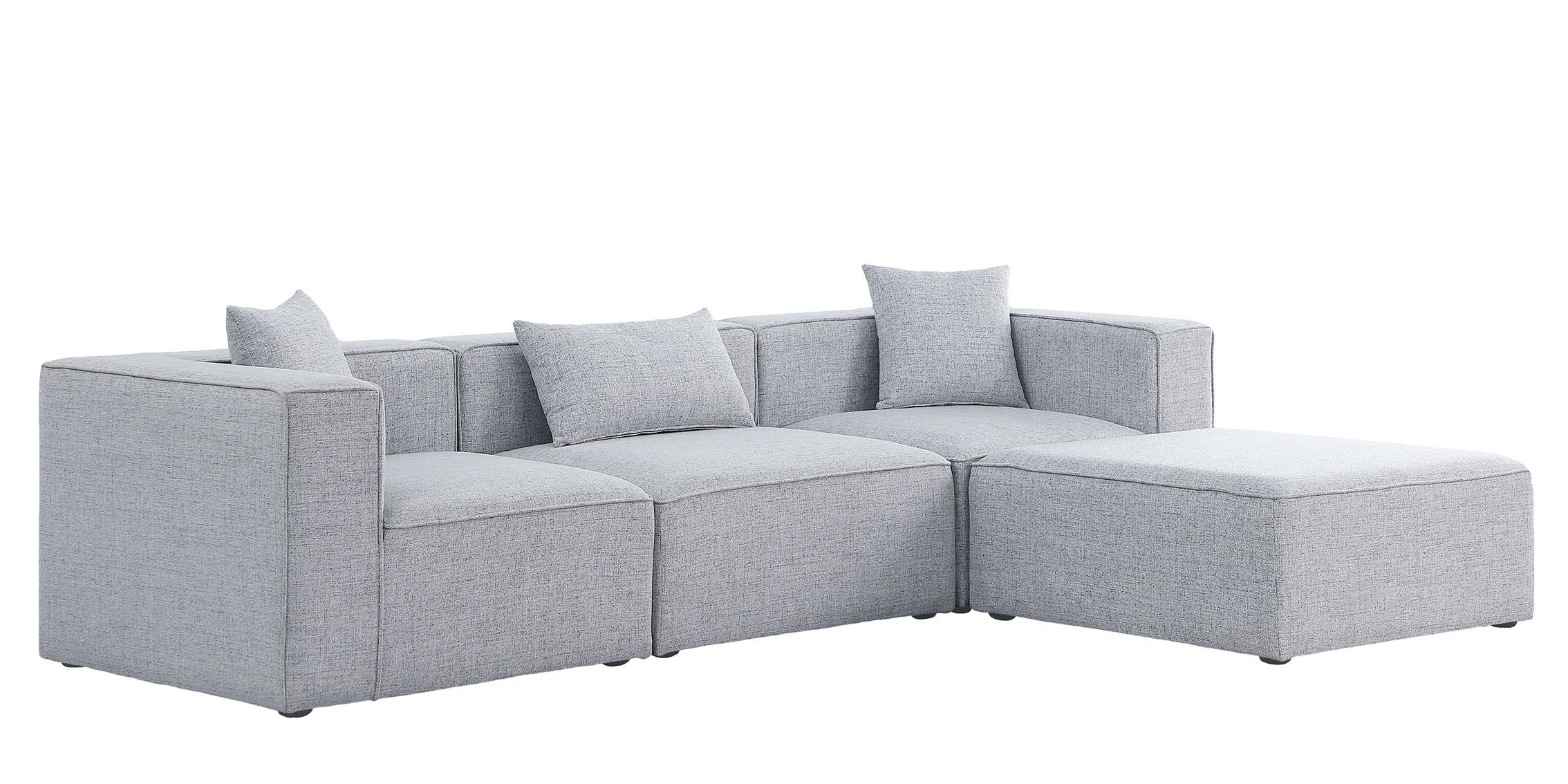 

        
Meridian Furniture CUBE 630Grey-Sec4A Modular Sectional Sofa Gray Linen 94308264103
