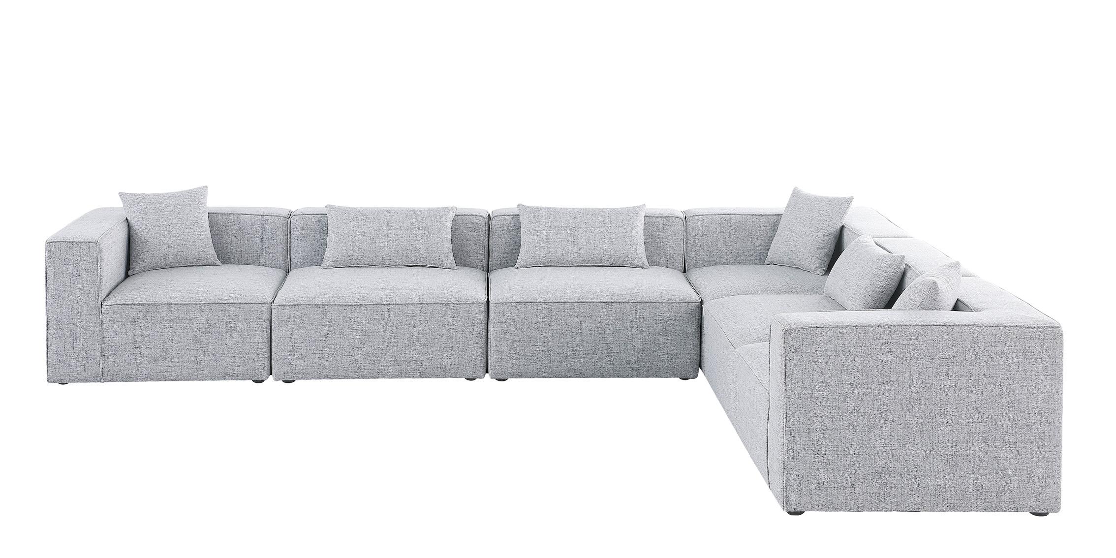 

        
Meridian Furniture CUBE 630Grey-Sec6A Modular Sectional Sofa Gray Linen 94308264226
