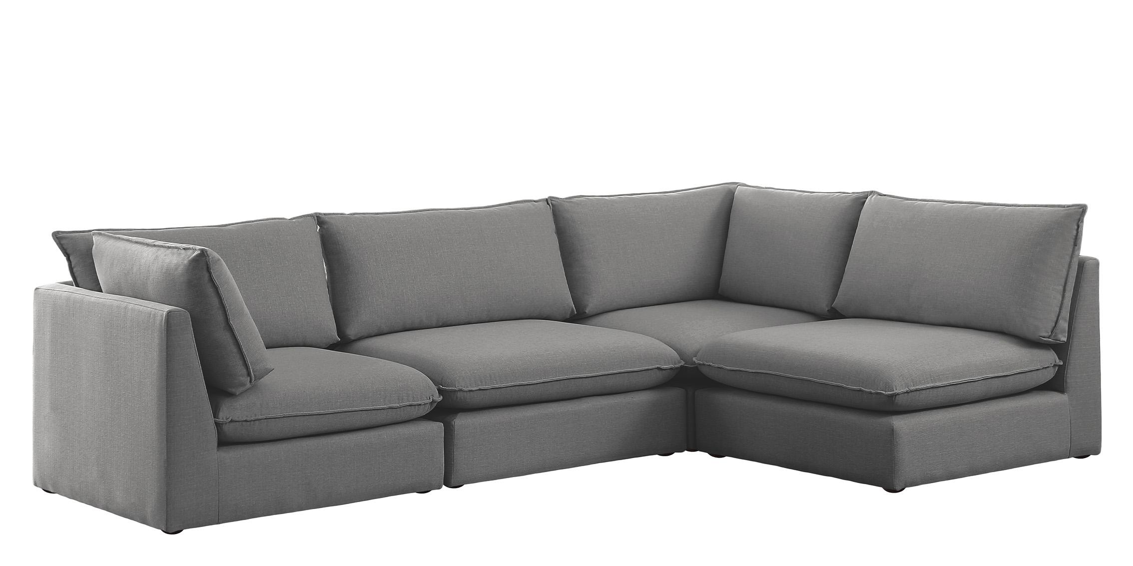 

        
Meridian Furniture MACKENZIE 688Grey-Sec4A Modular Sectional Gray Linen 094308267593
