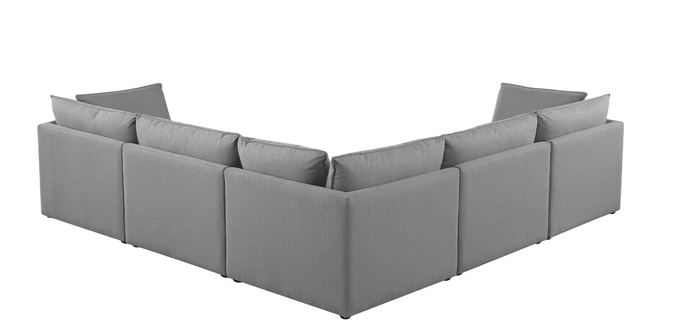 

        
Meridian Furniture MACKENZIE 688Grey-Sec5D Modular Sectional Gray Linen 094308267746
