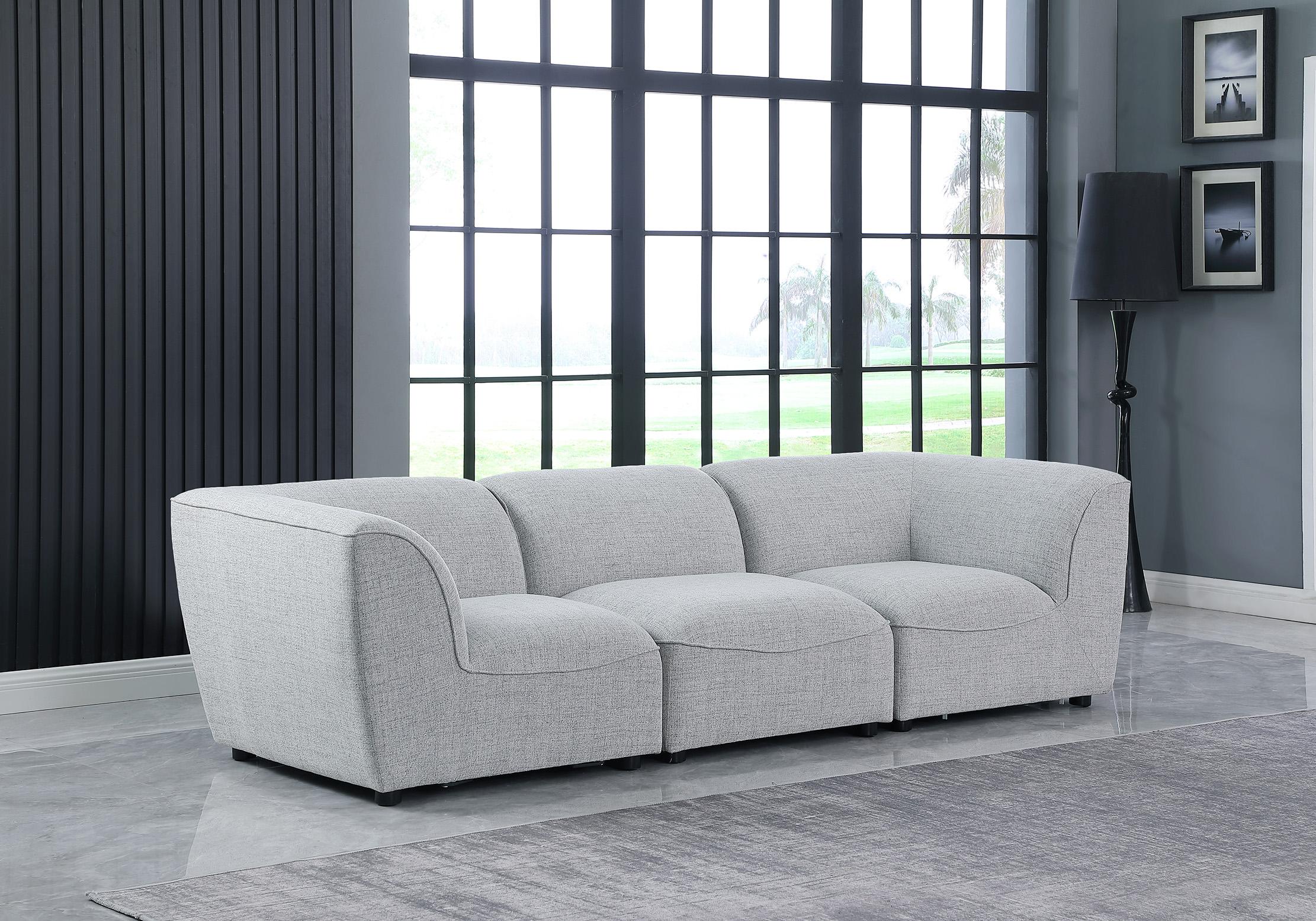 

    
GREY Linen Modular Sofa MIRAMAR 683Grey-S109 Meridian Contemporary Modern

