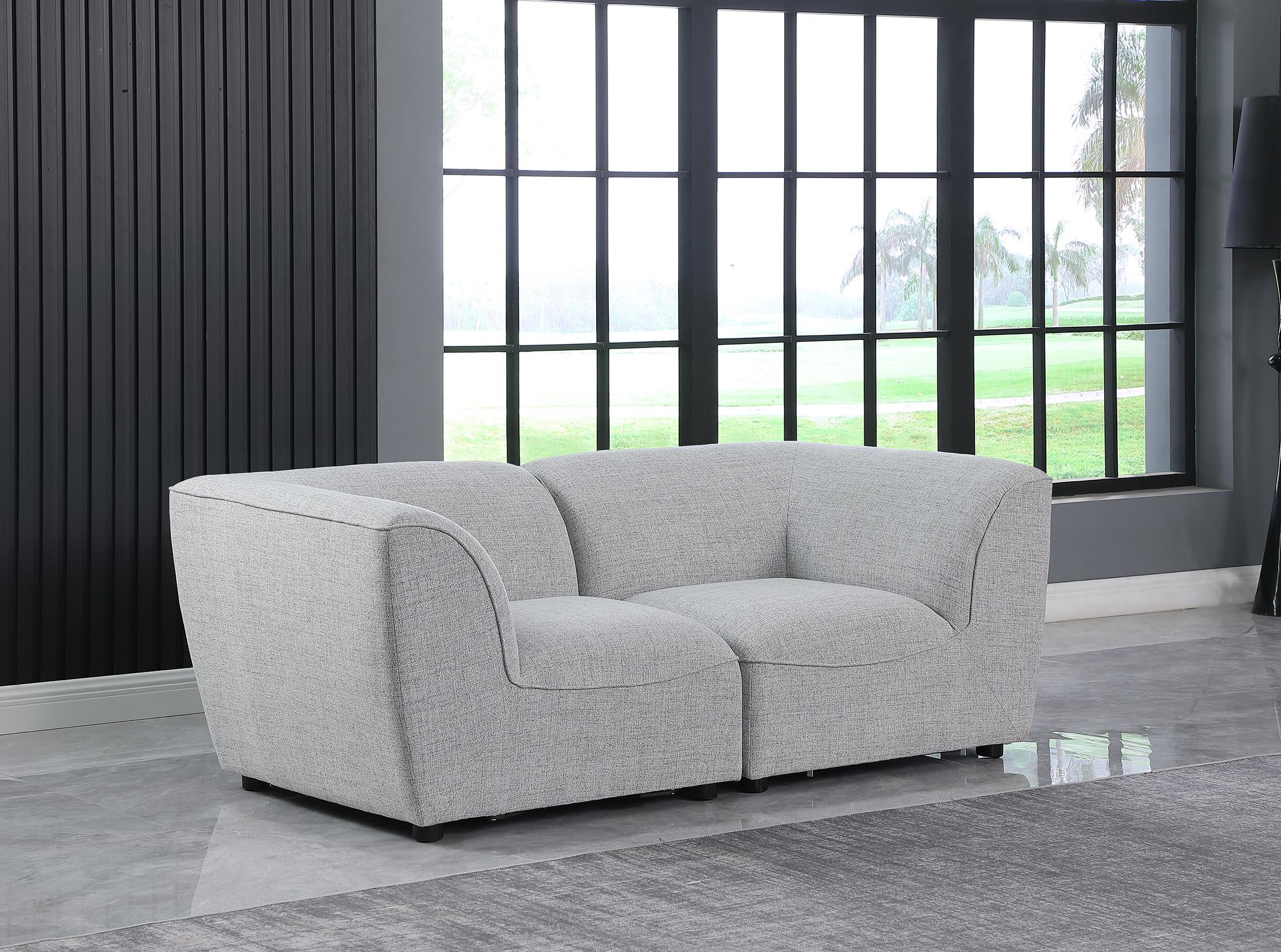 

    
GREY Linen Modular Sofa MIRAMAR 683Grey-S76 Meridian Contemporary Modern

